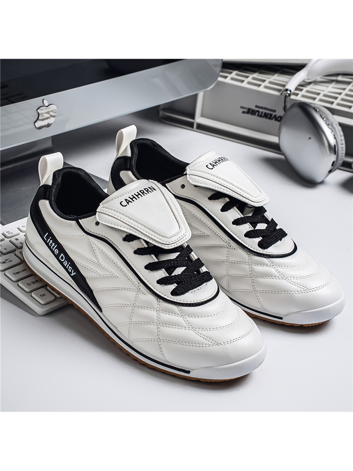 Men Off-White Plain Sneakers