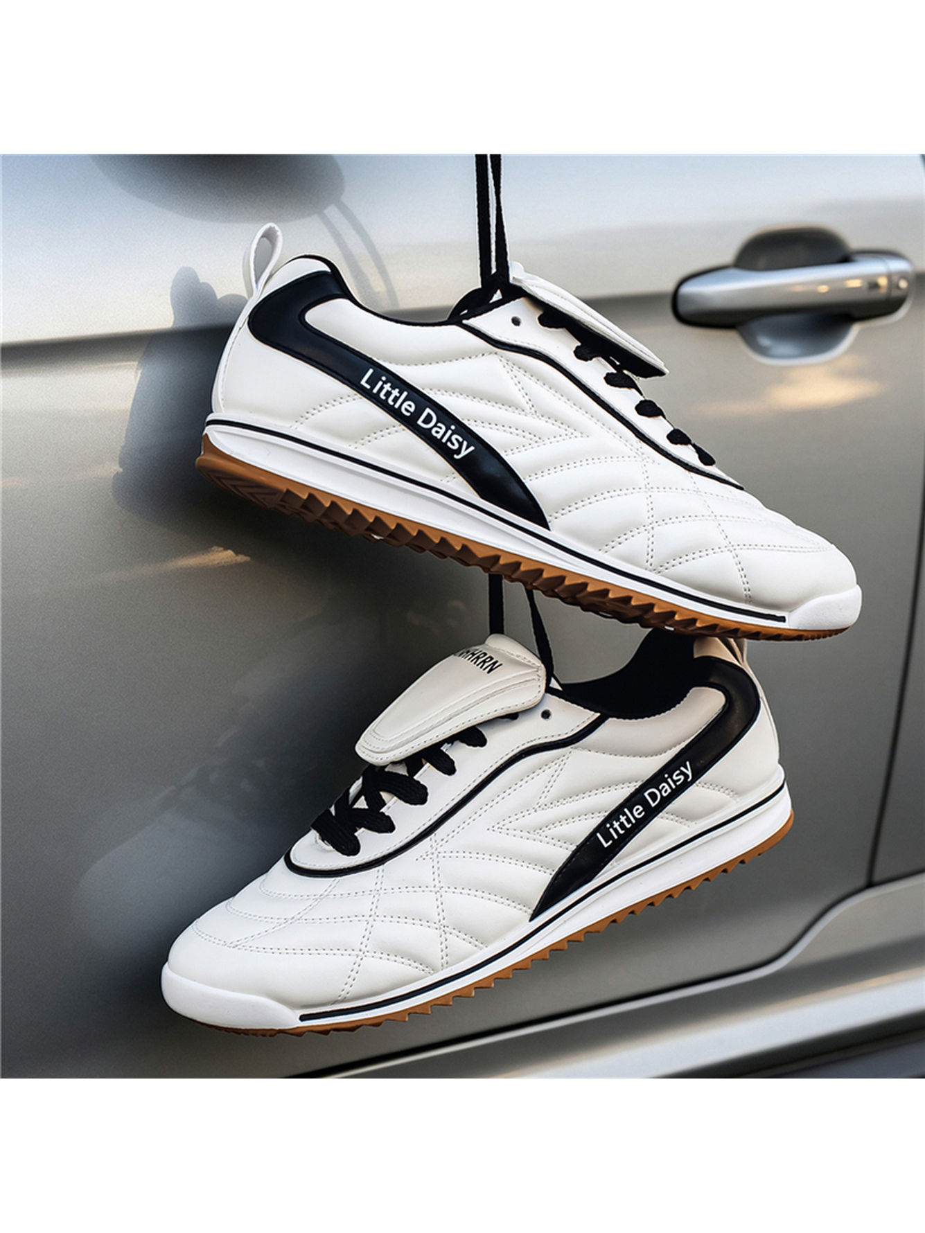 Men Off-White Plain Sneakers