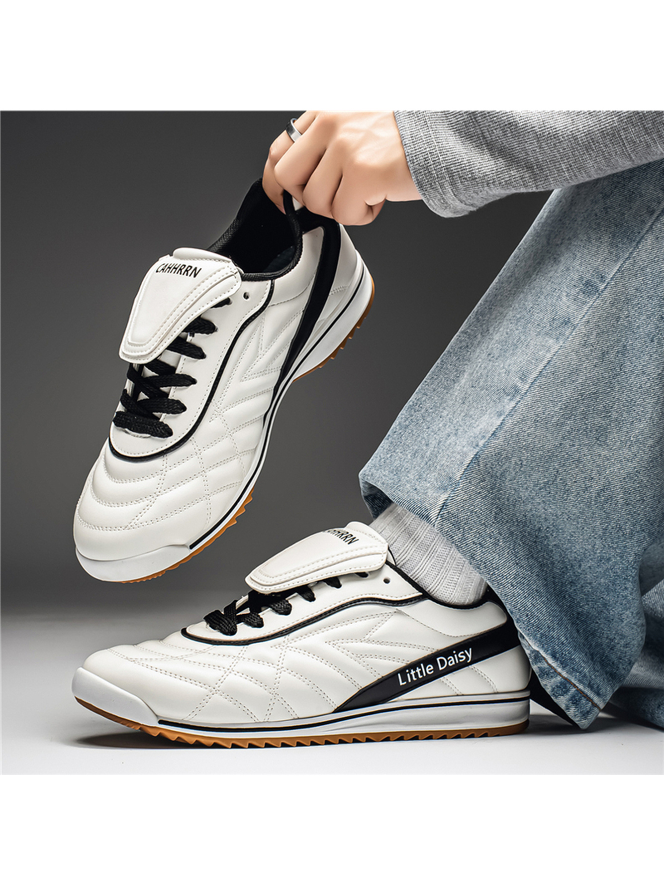 Men Off-White Plain Sneakers