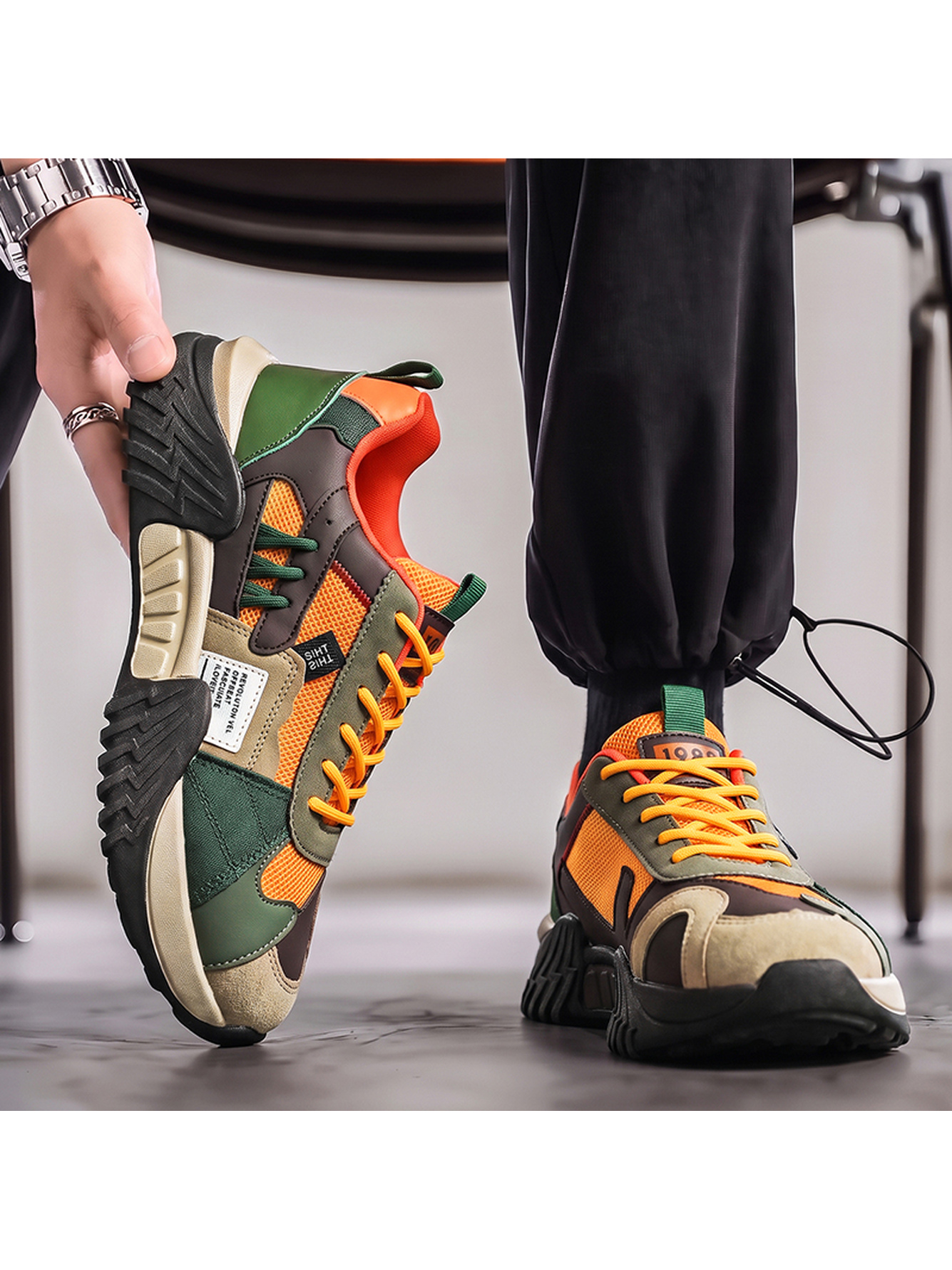 Men Multi-Color Athletic Sneakers