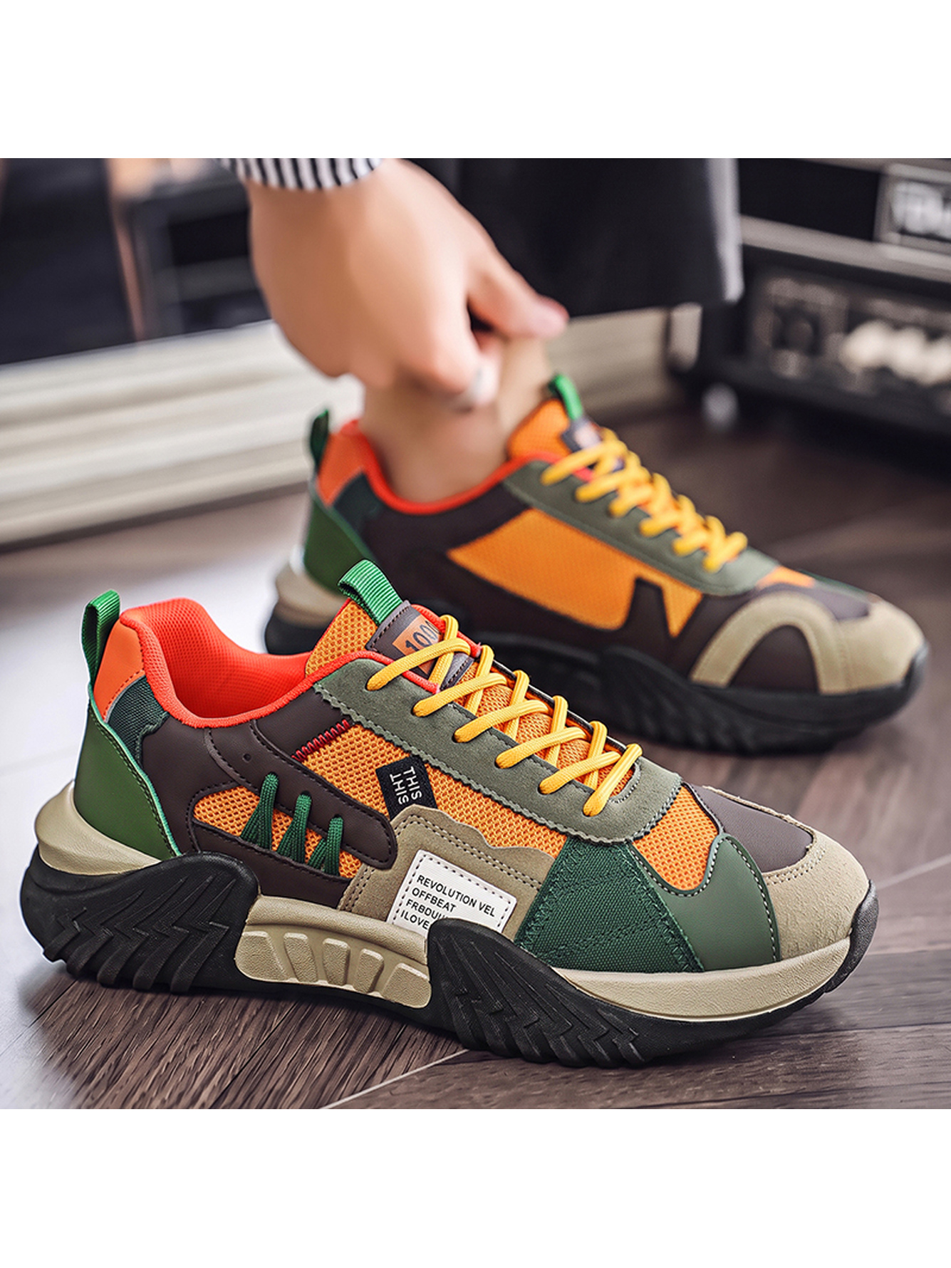 Men Multi-Color Athletic Sneakers