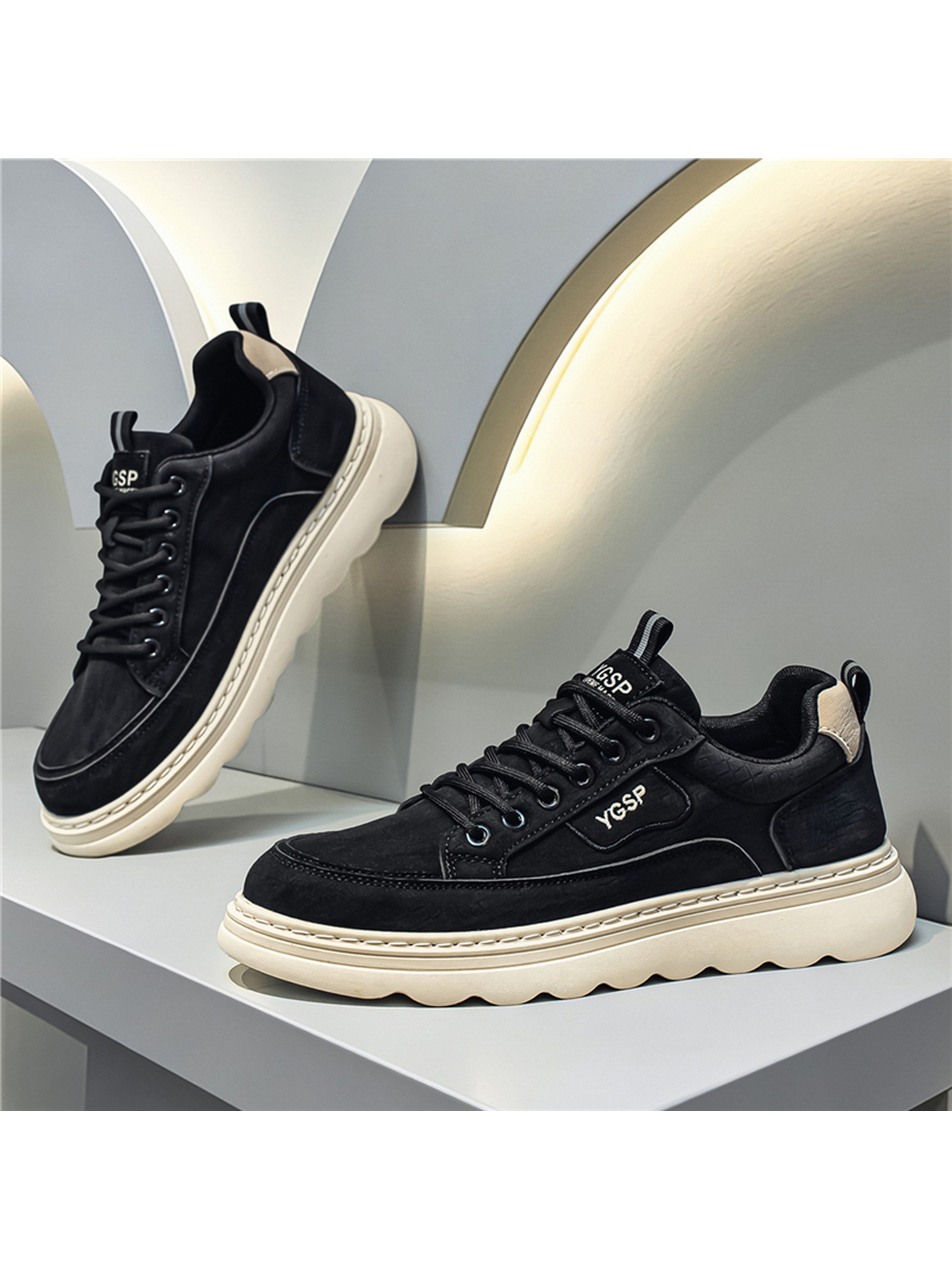 Men Black Casual Sports Sneakers