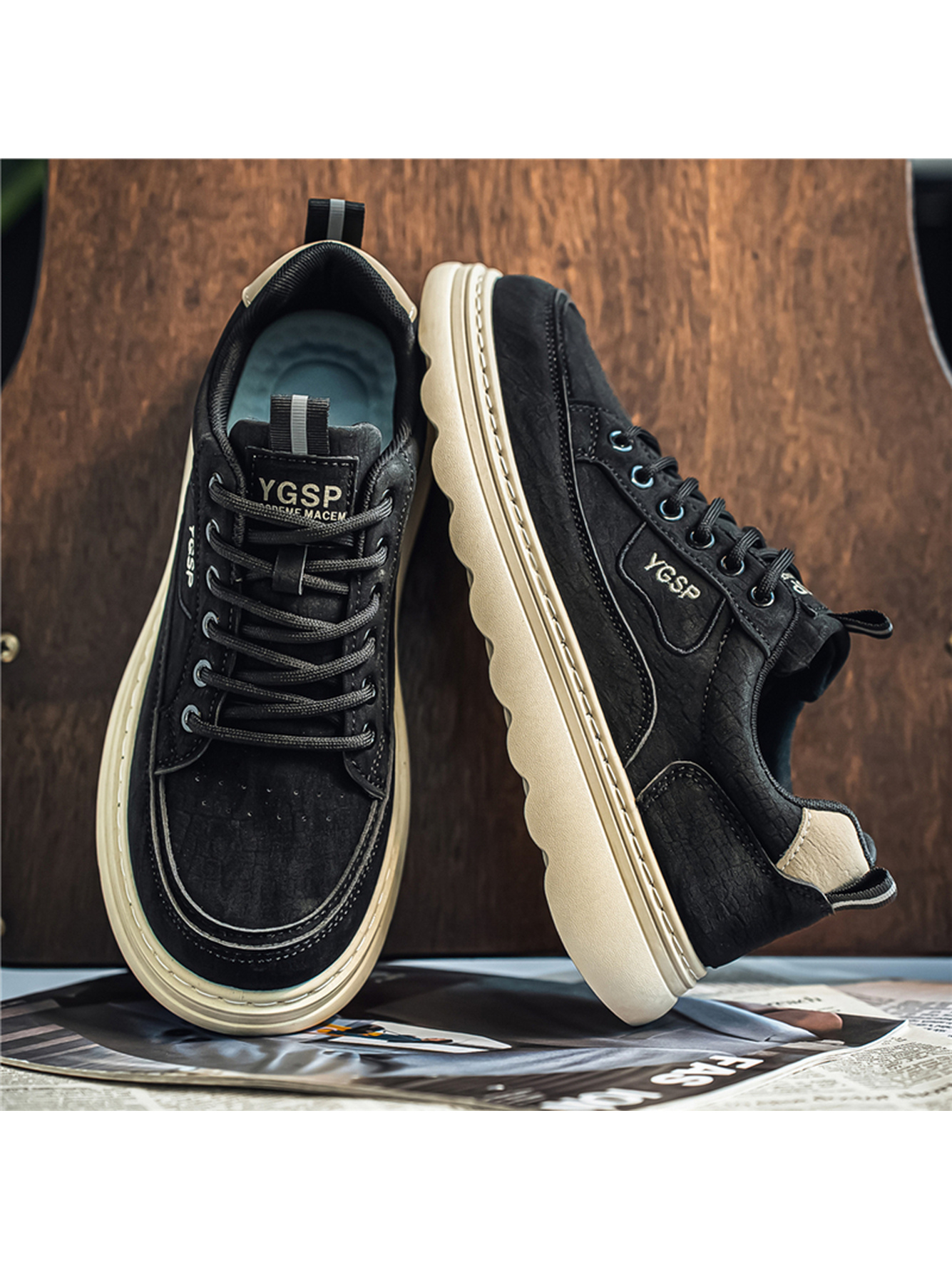 Men Black Casual Sports Sneakers