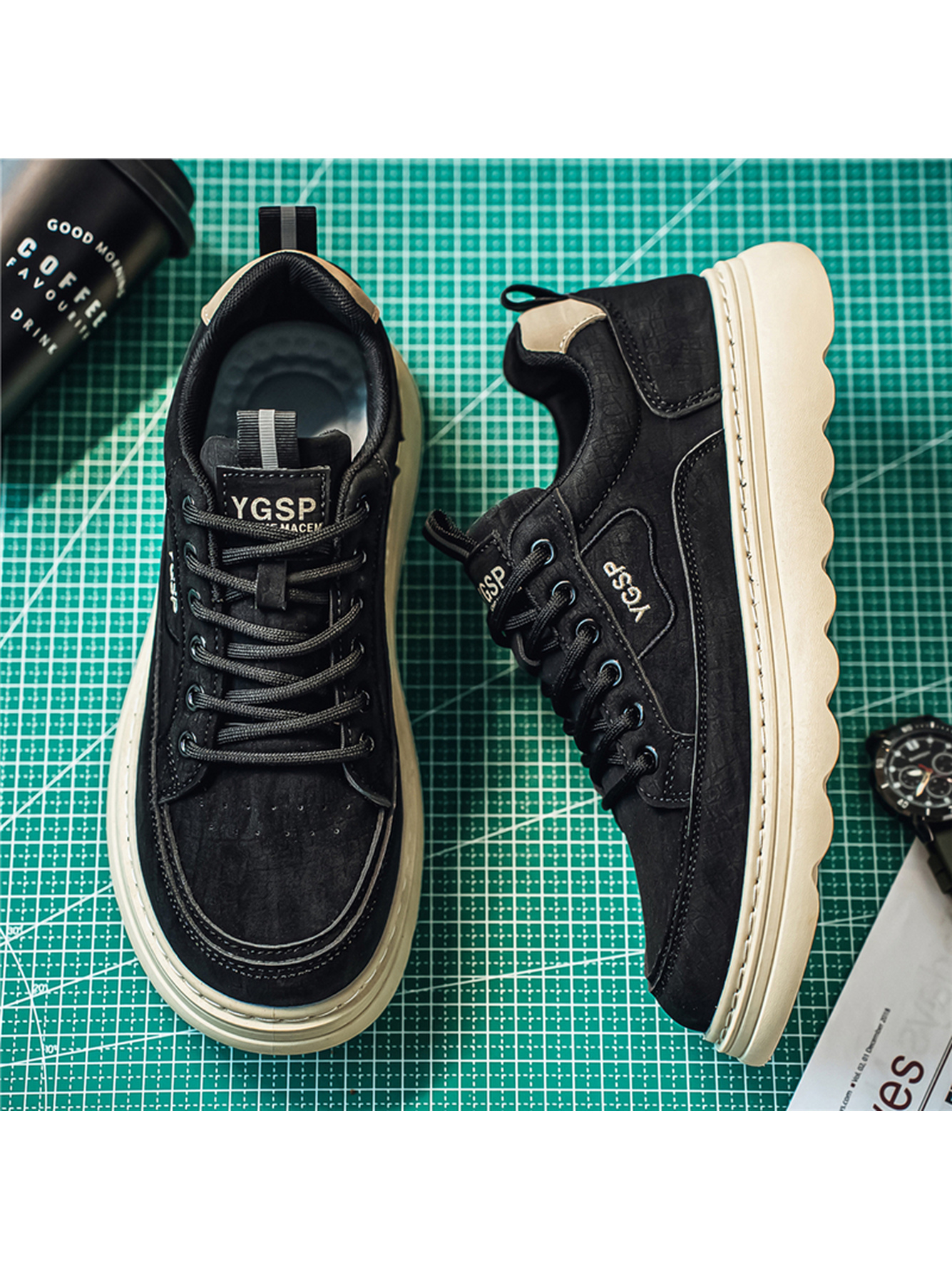 Men Black Casual Sports Sneakers