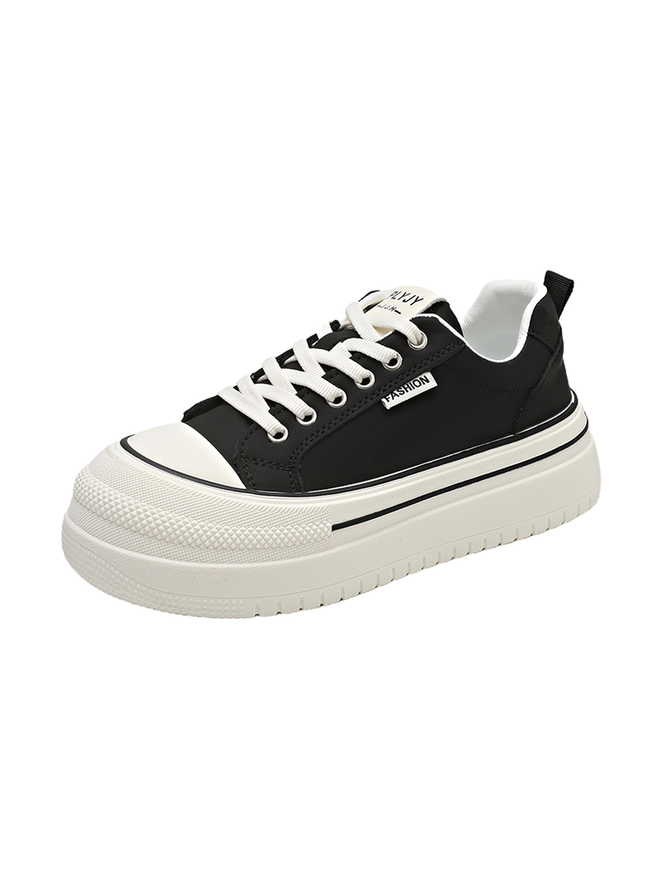 Black Canvas Platform Sneakers