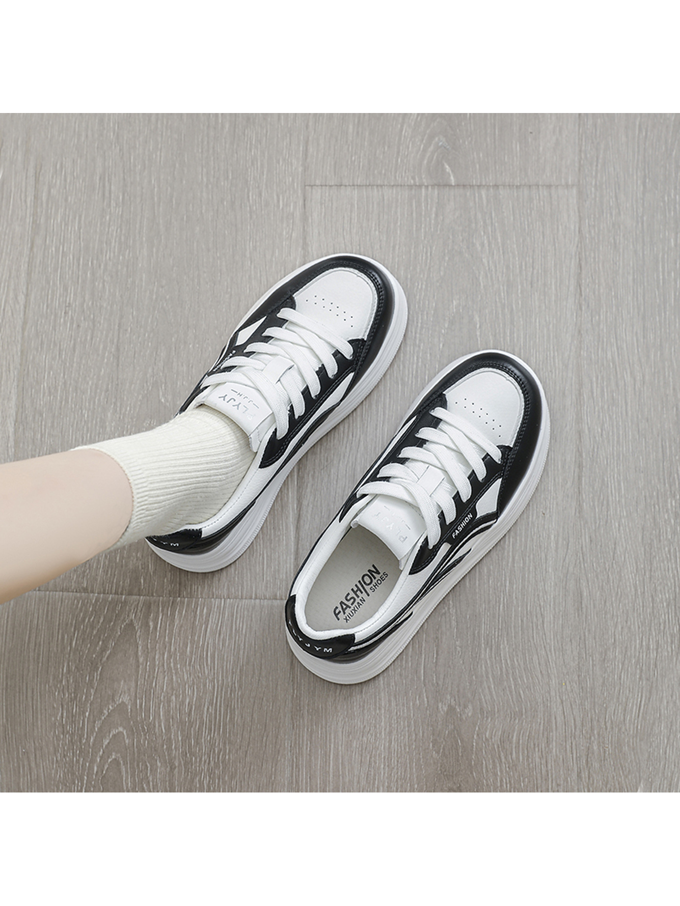 Black Canvas Platform Sneakers