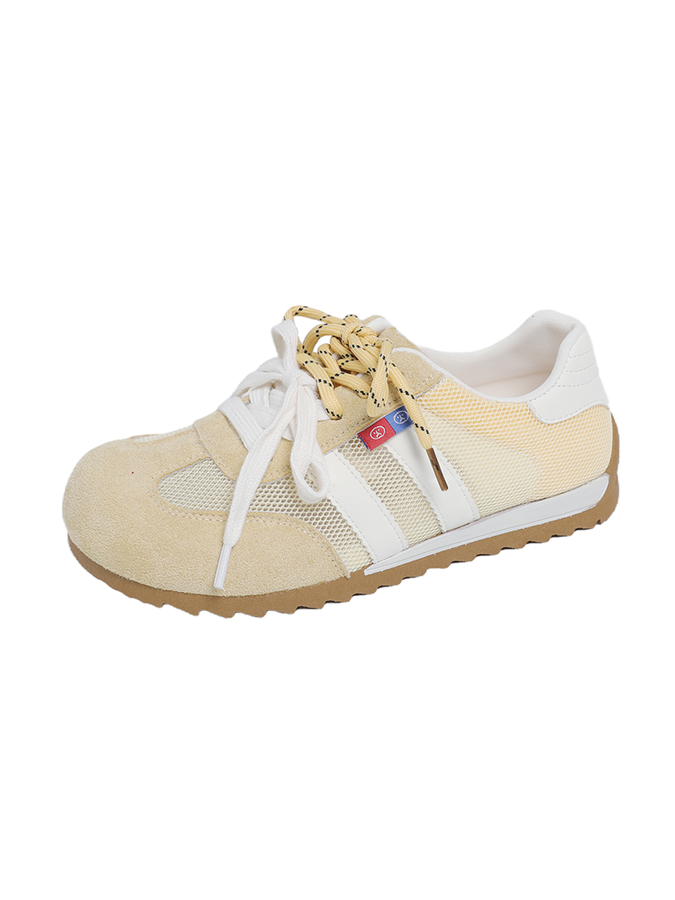 Yellow Mesh Casual Sneakers