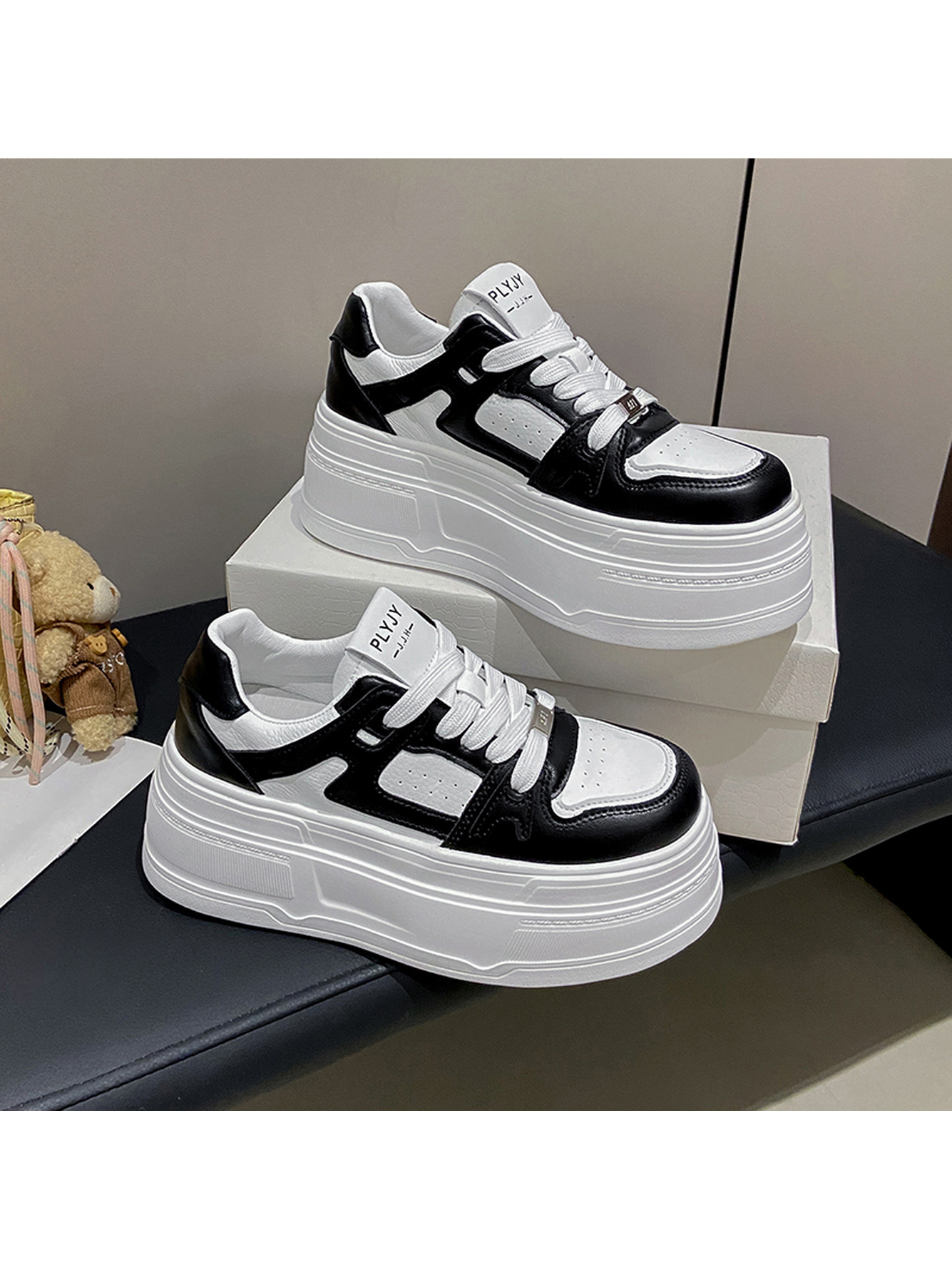 Multi-Color Platform Sneakers