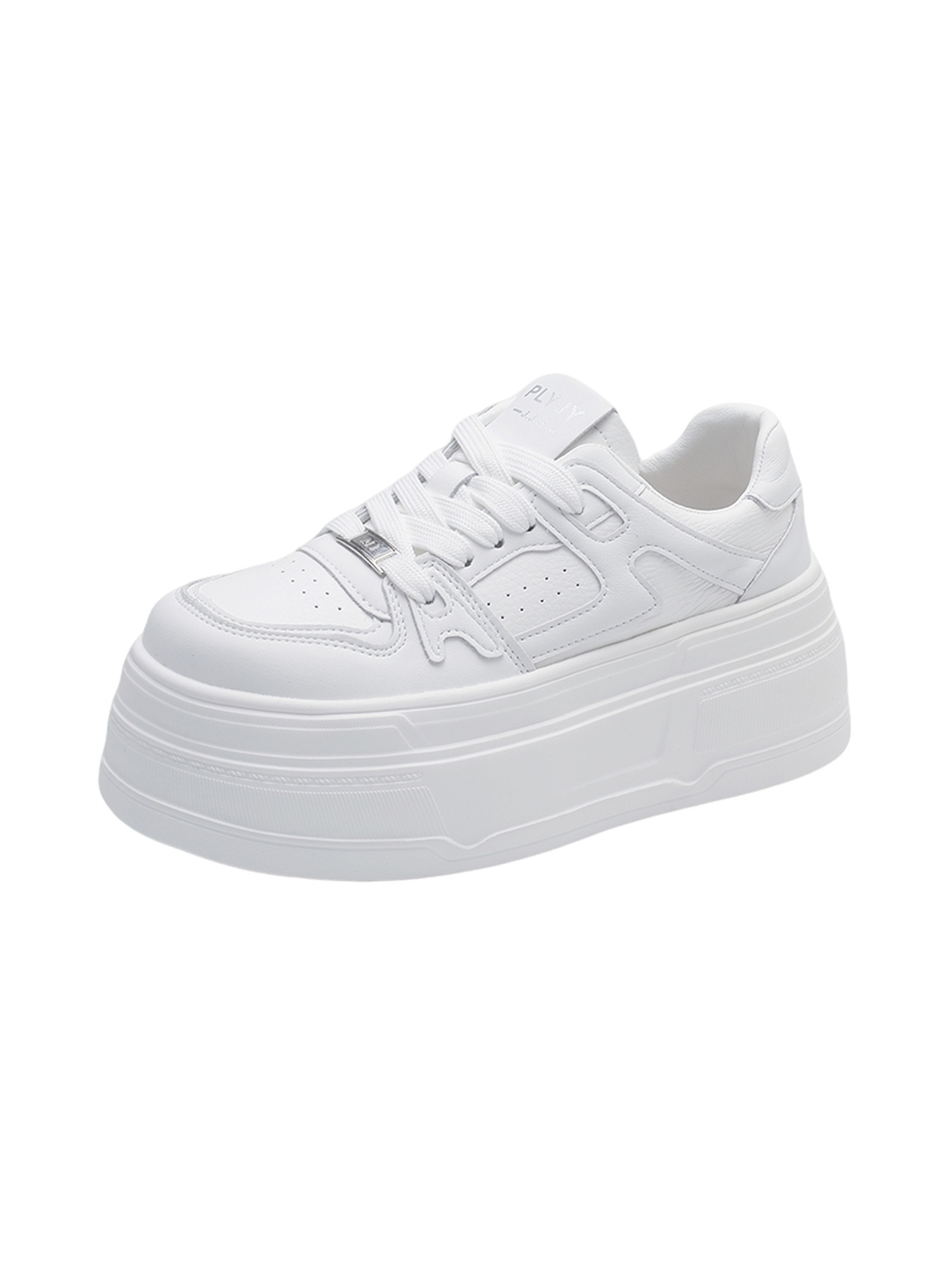 White Platform Sports Sneakers