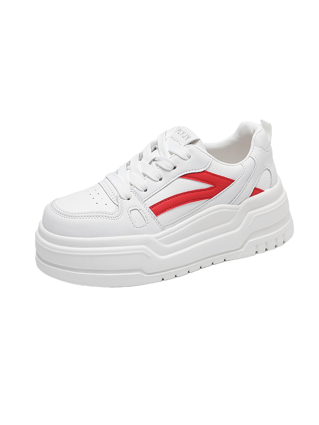 White Chunky Platform Sports Sneakers