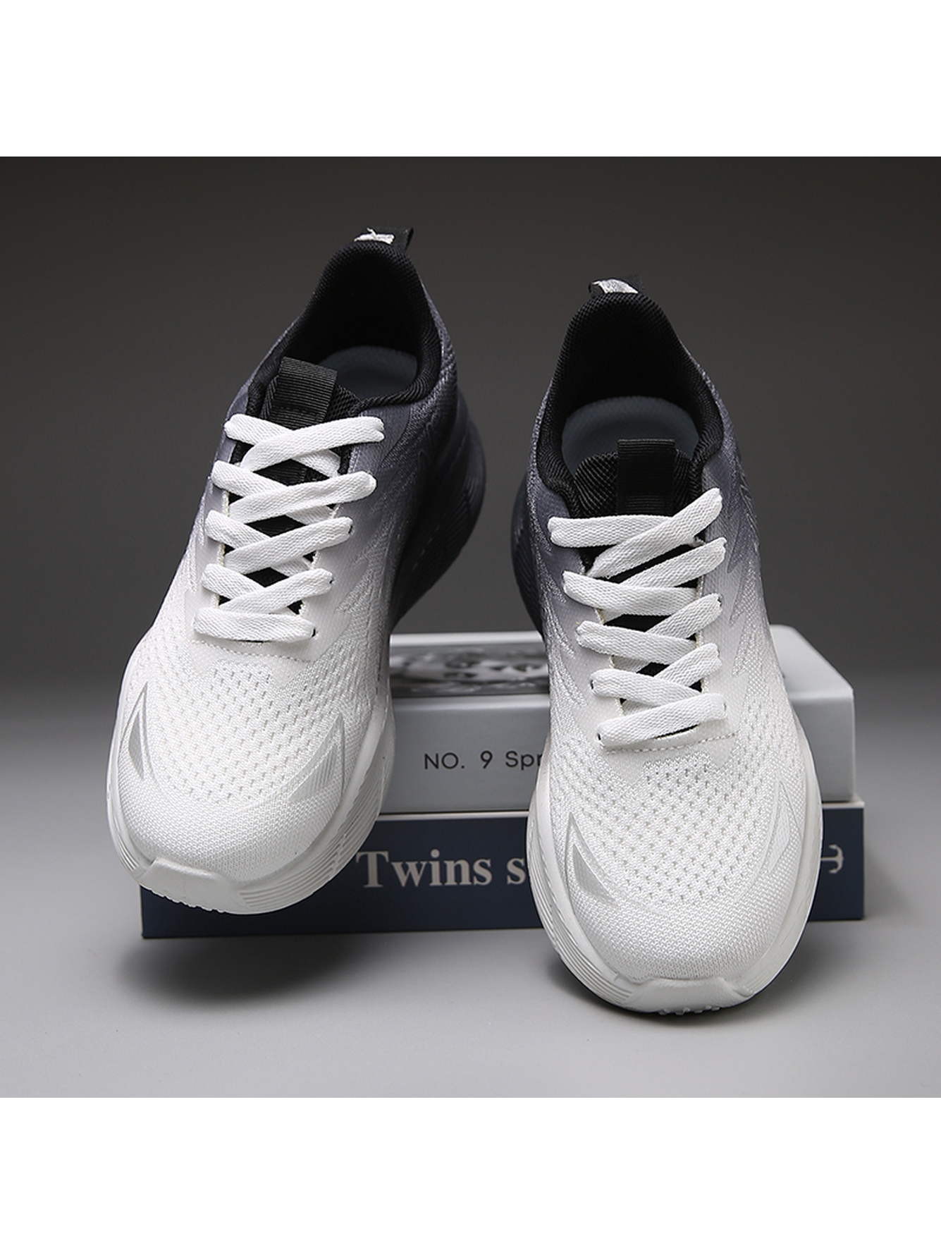 Gradient Grey Sports Sneakers