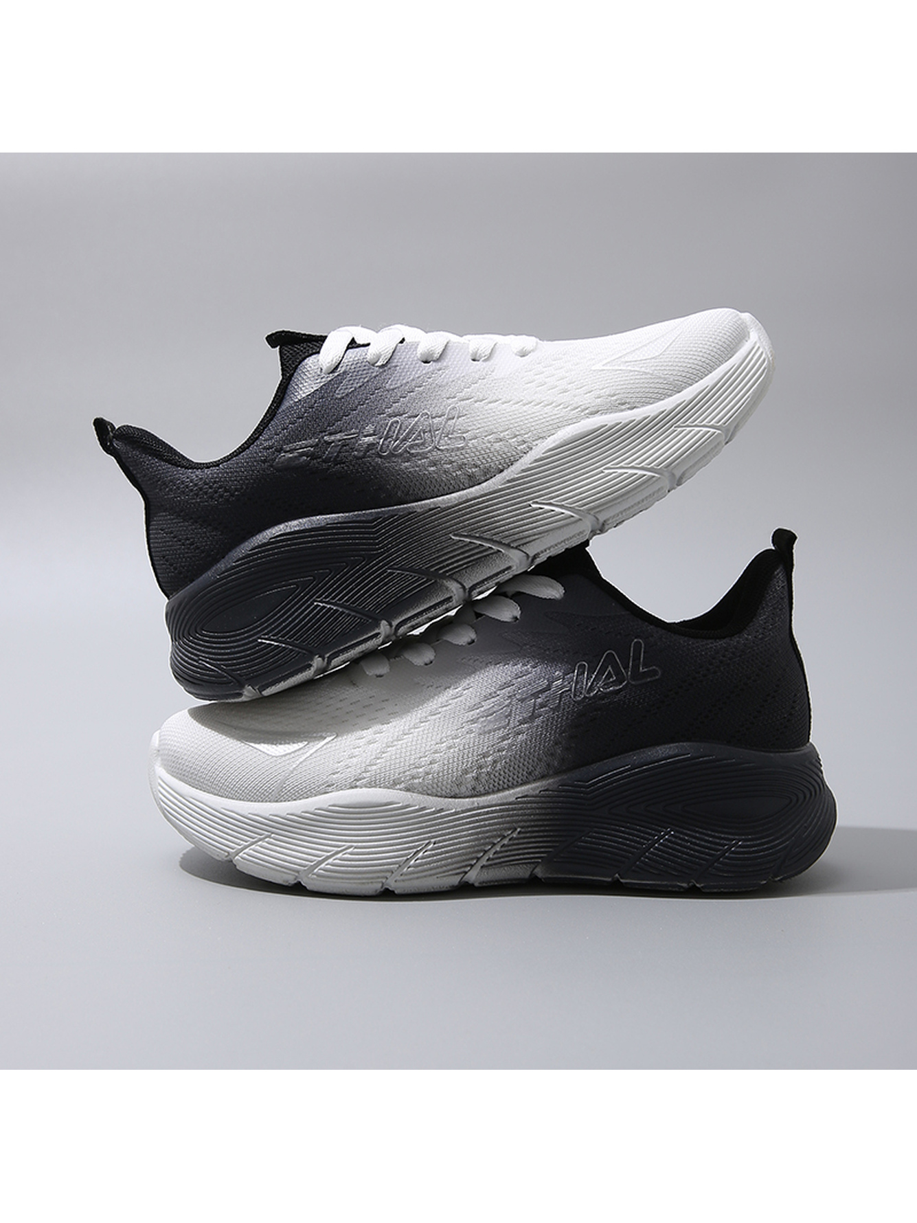 Gradient Grey Sports Sneakers