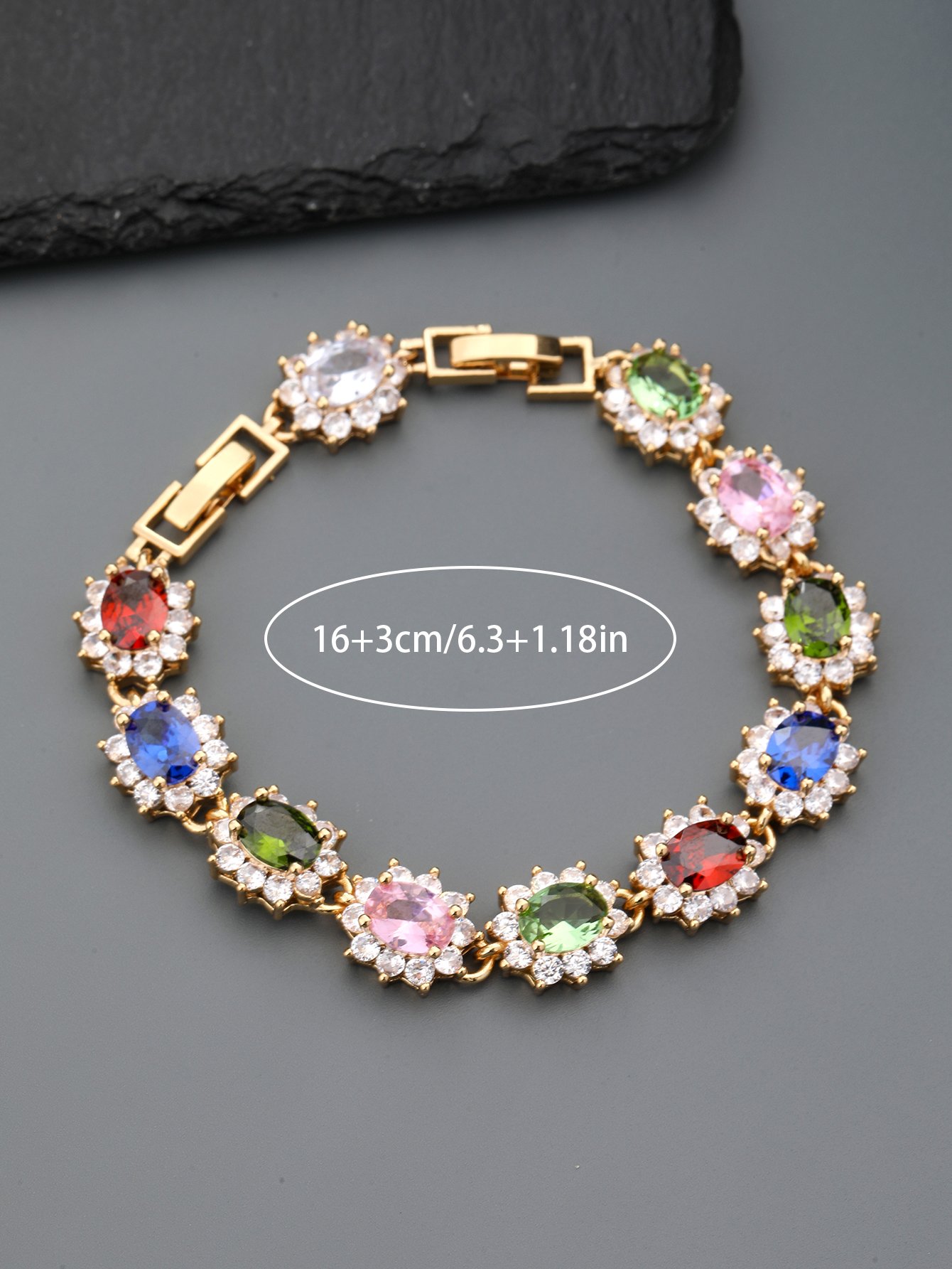 Gold Solid Link Bracelet