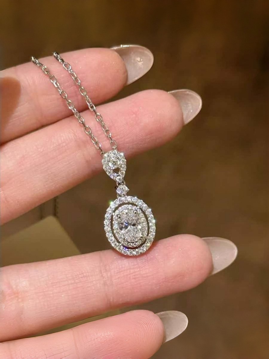 Silver Solid Pendant Necklace