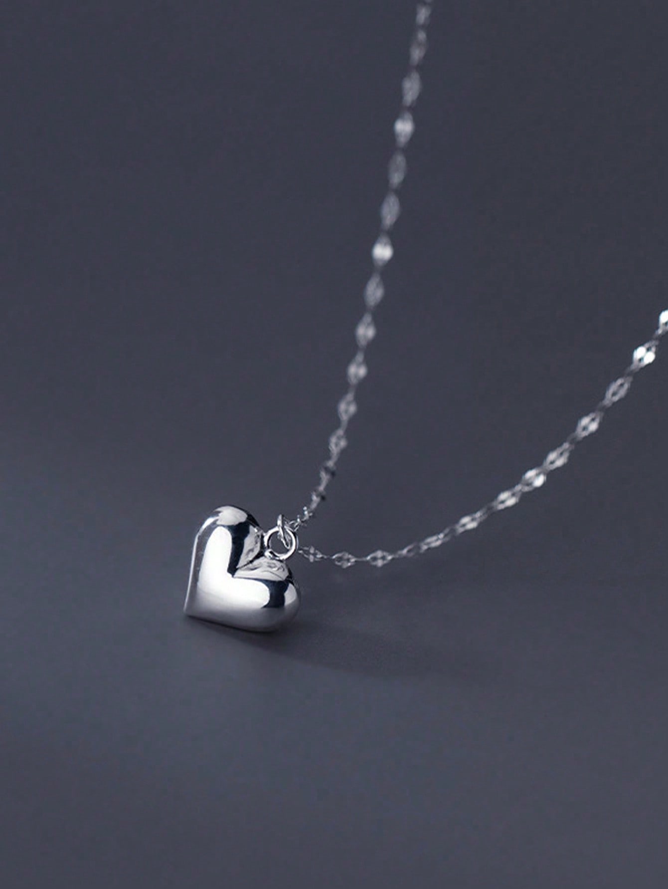 Silver Solid Pendant Necklace