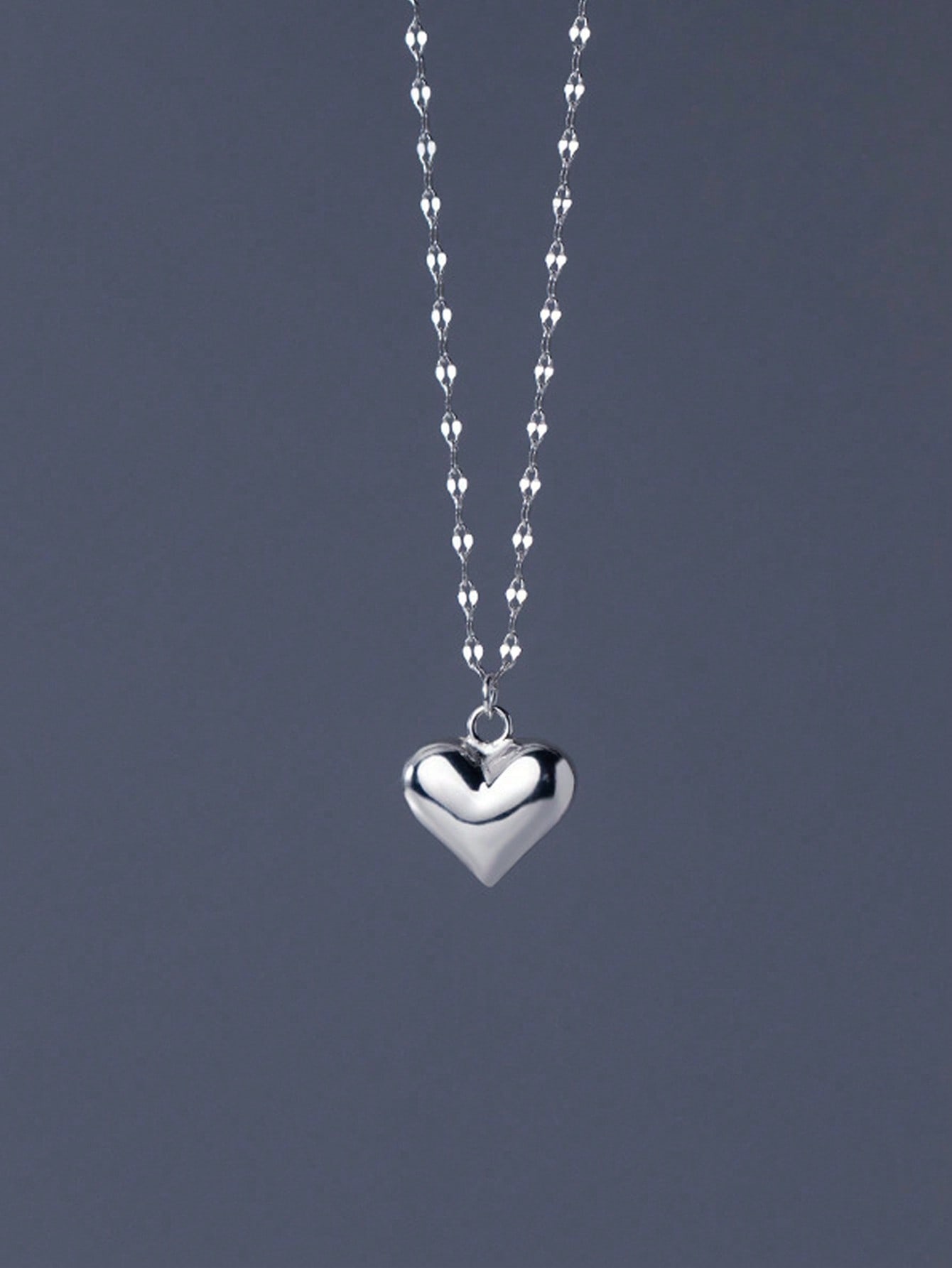 Silver Solid Pendant Necklace