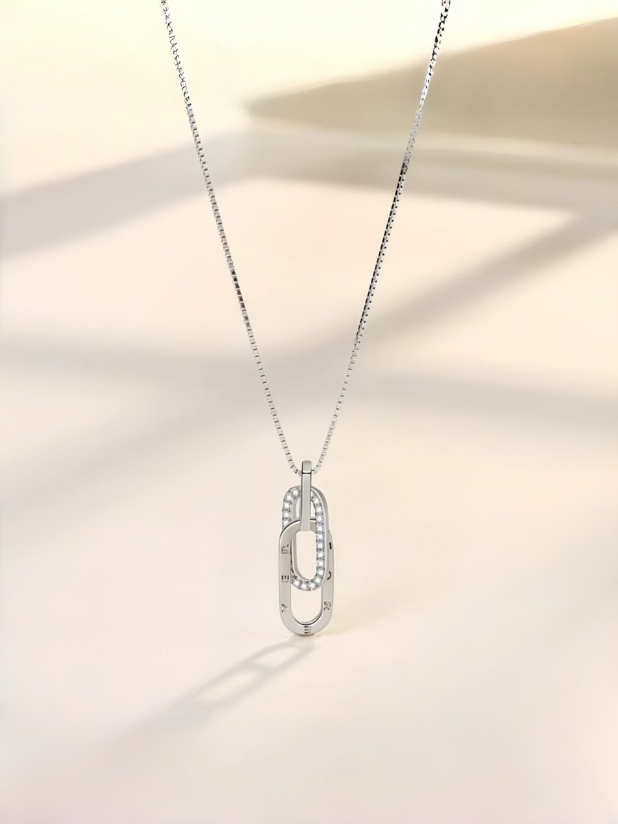 Silver Solid Pendant Necklace