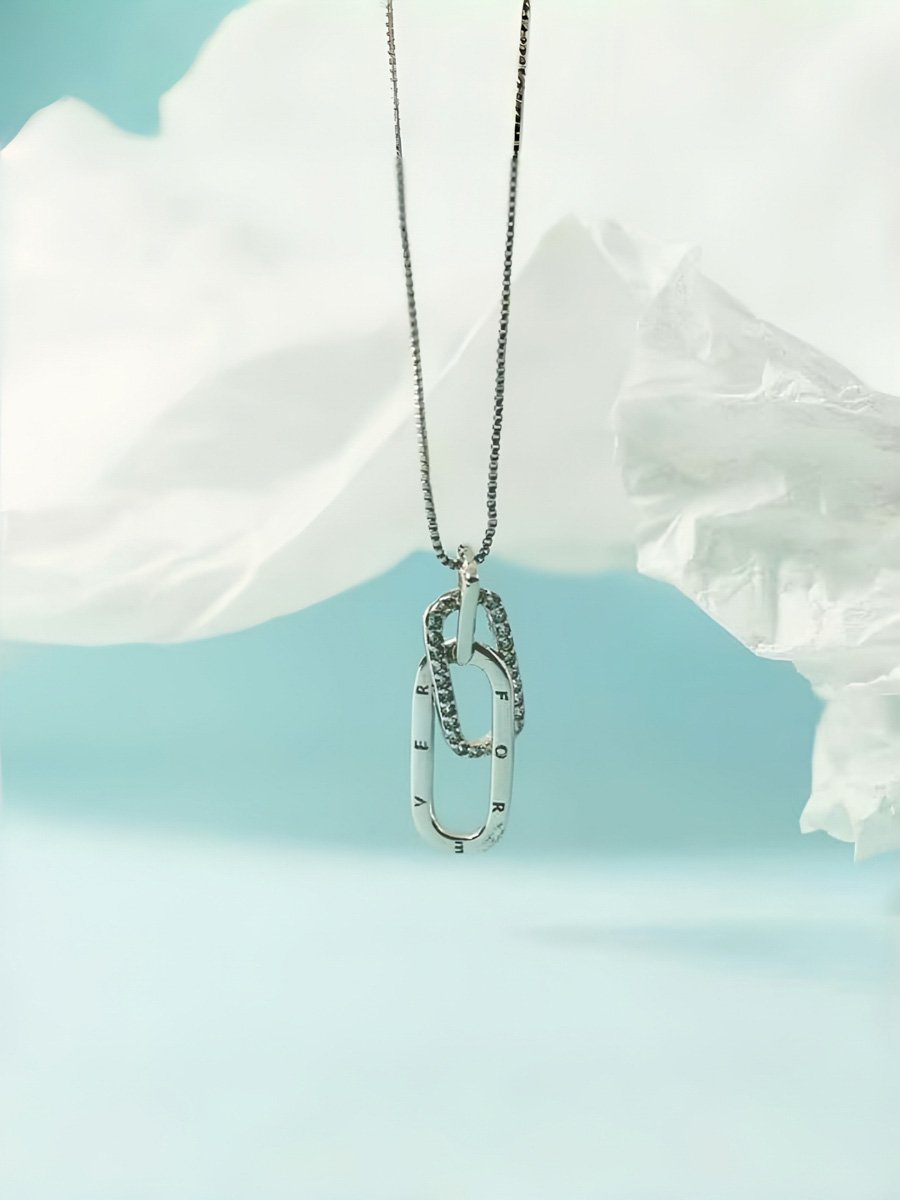 Silver Solid Pendant Necklace