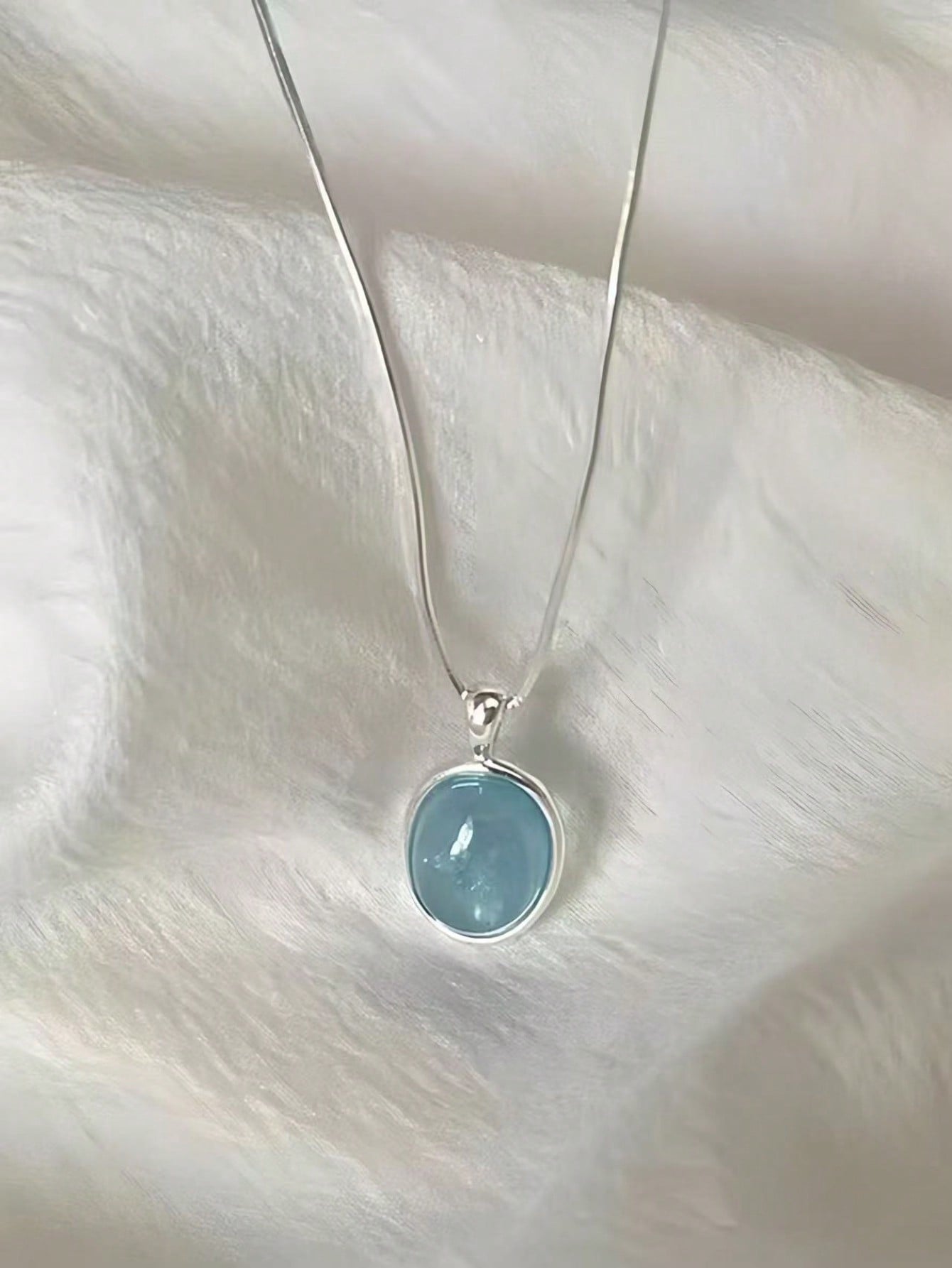 Silver Solid Pendant Necklace