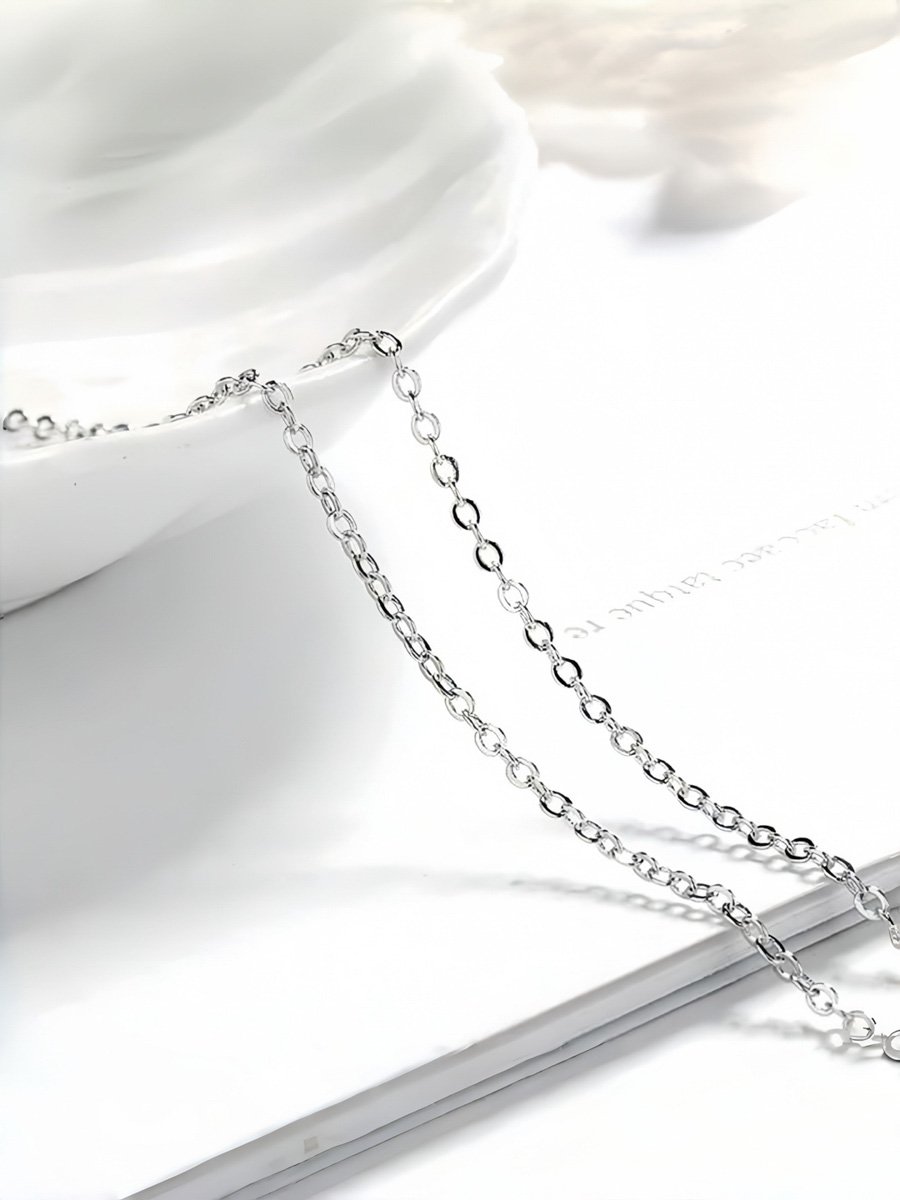 Silver Solid Pendant Necklace