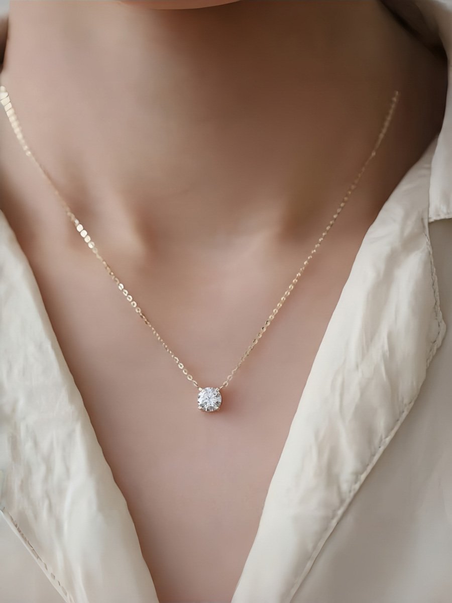 قلادة ذهبية سادة بدلاية