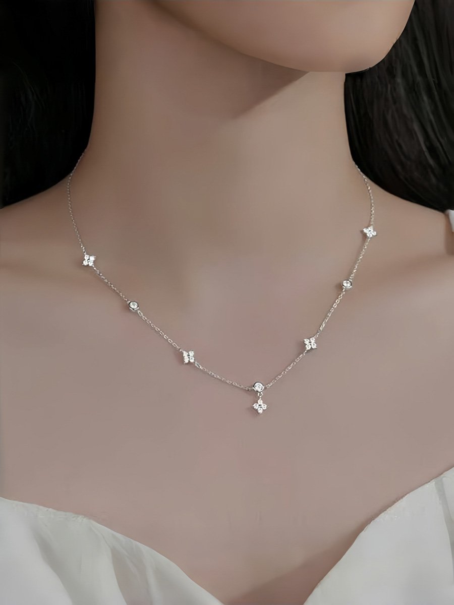 Silver Self Design Pendant Necklace