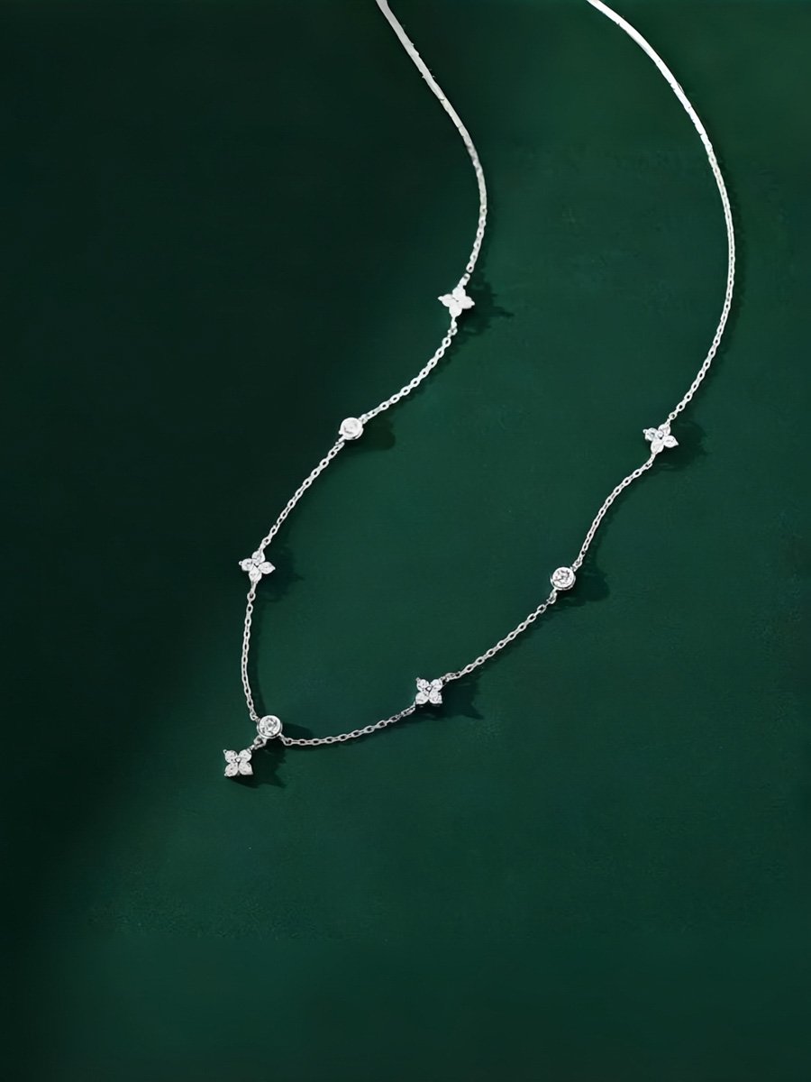 Silver Self Design Pendant Necklace