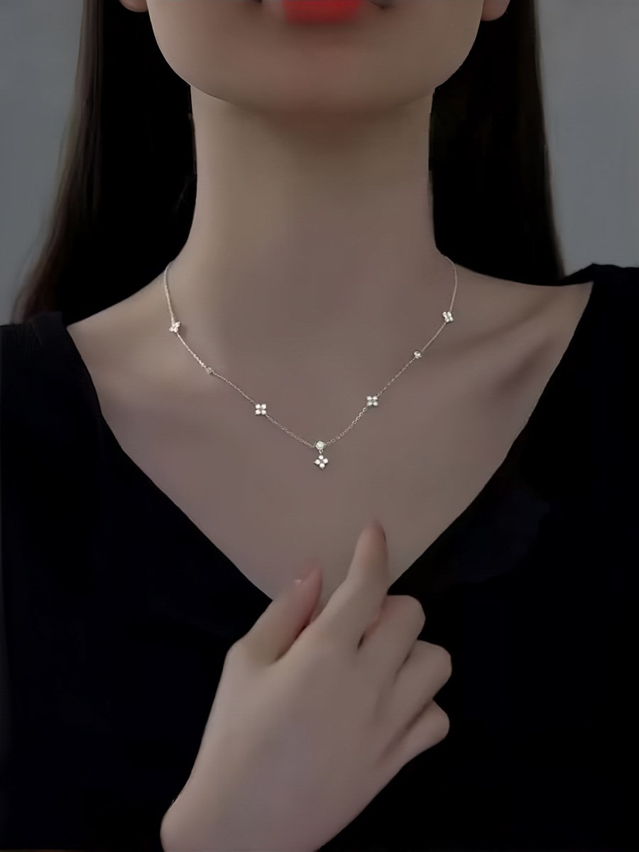 Silver Self Design Pendant Necklace