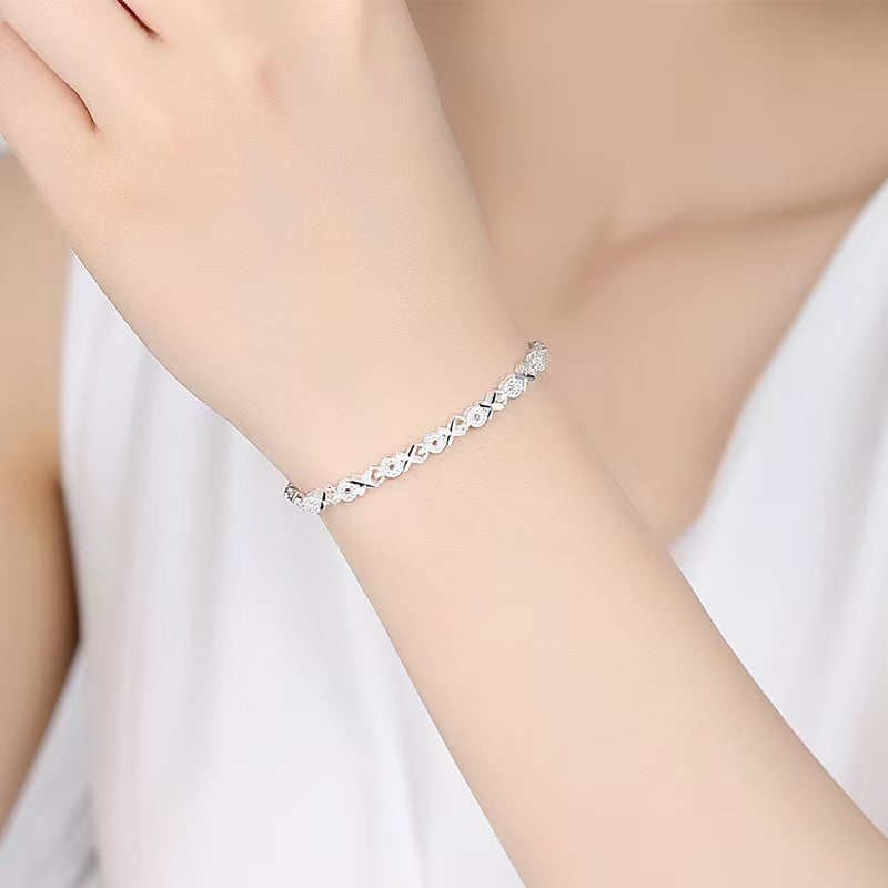 Silver XO Link Bracelet