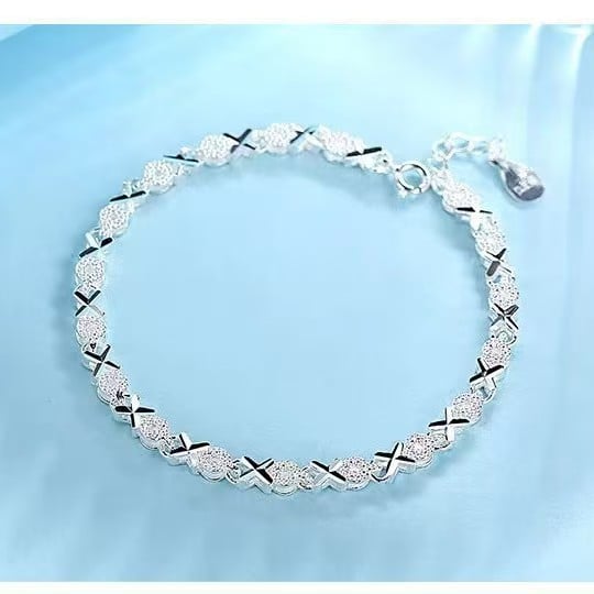 Silver XO Link Bracelet