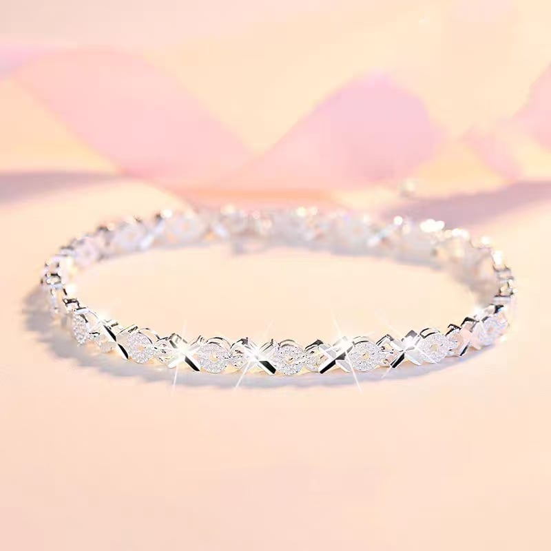 Silver XO Link Bracelet