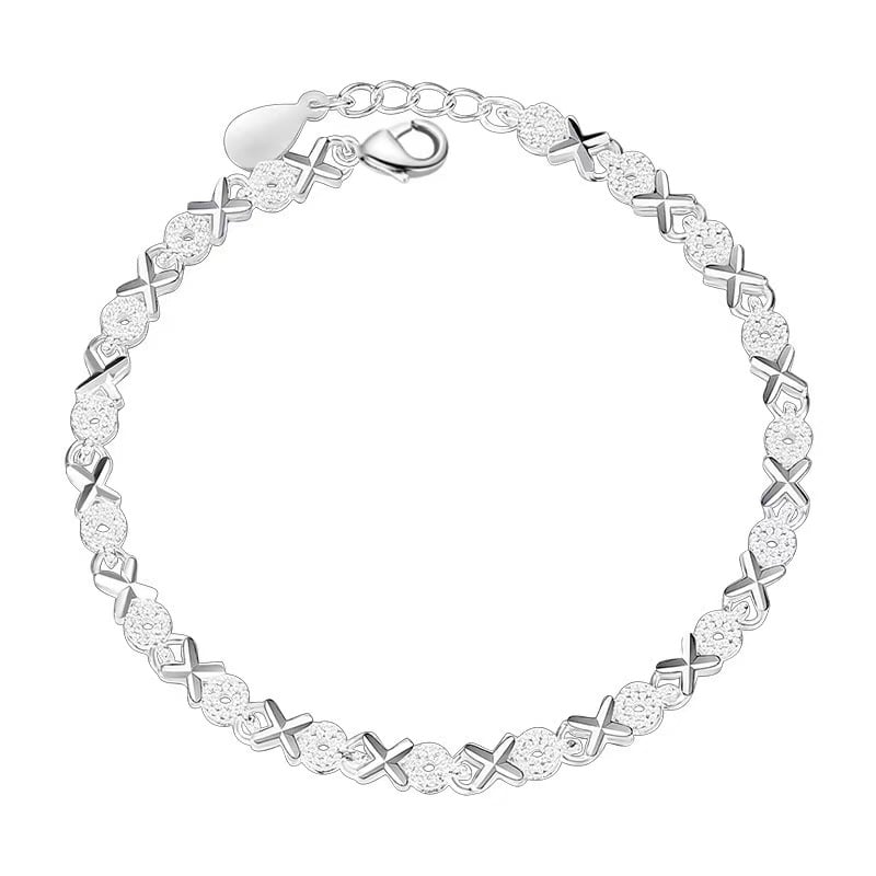 Silver XO Link Bracelet