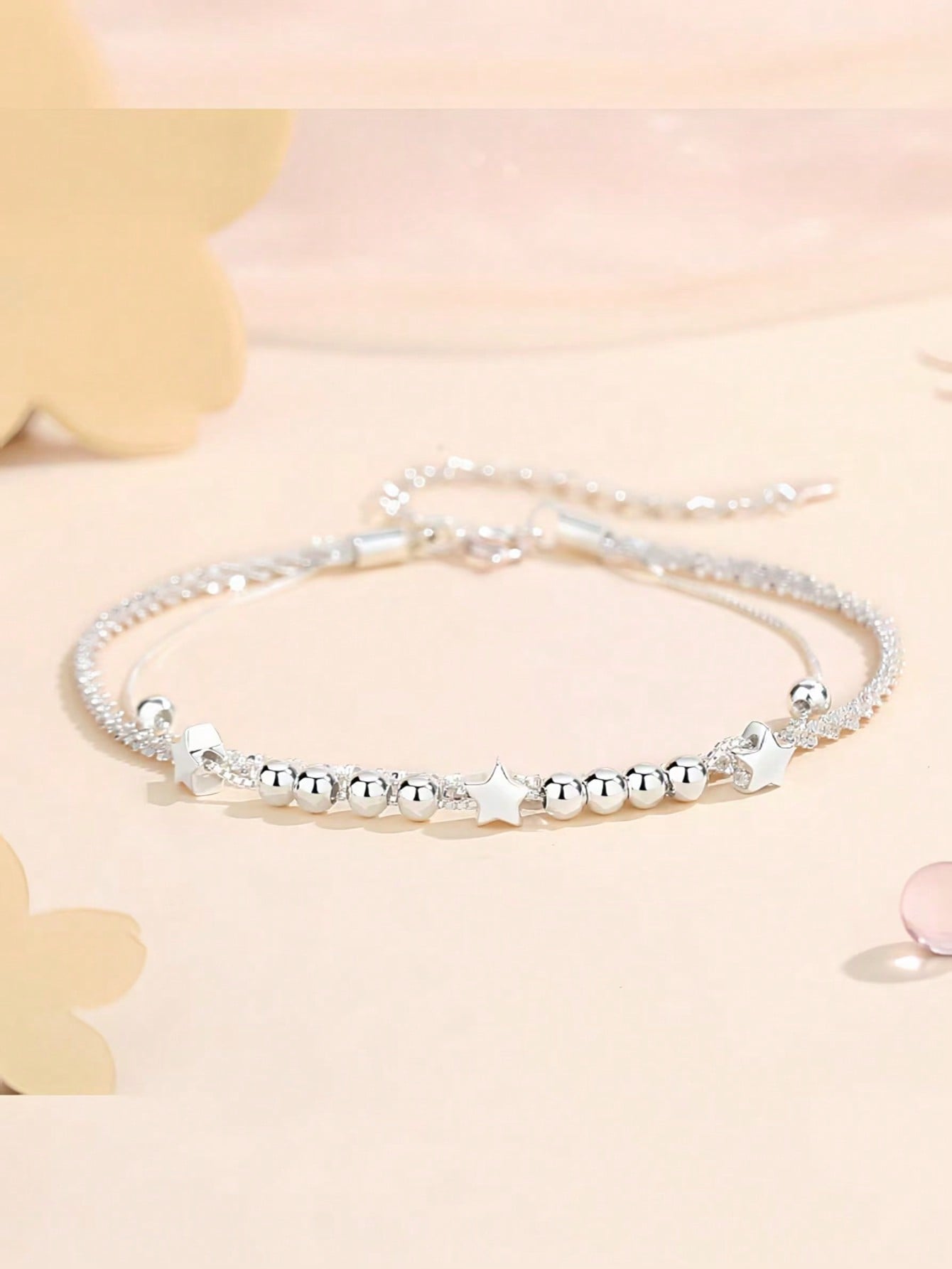 Silver Star Link Bracelet