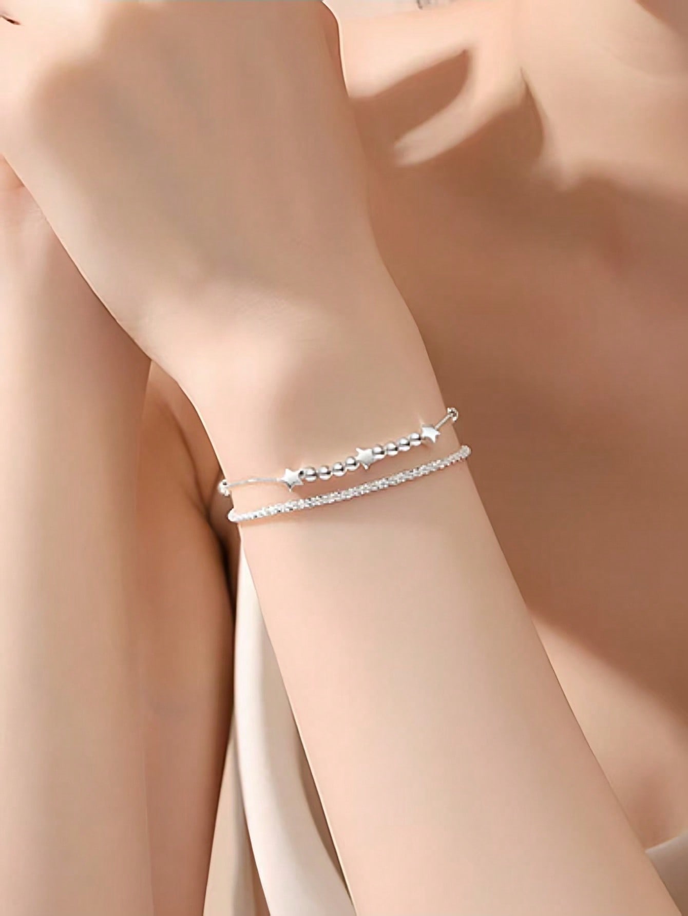 Silver Star Link Bracelet