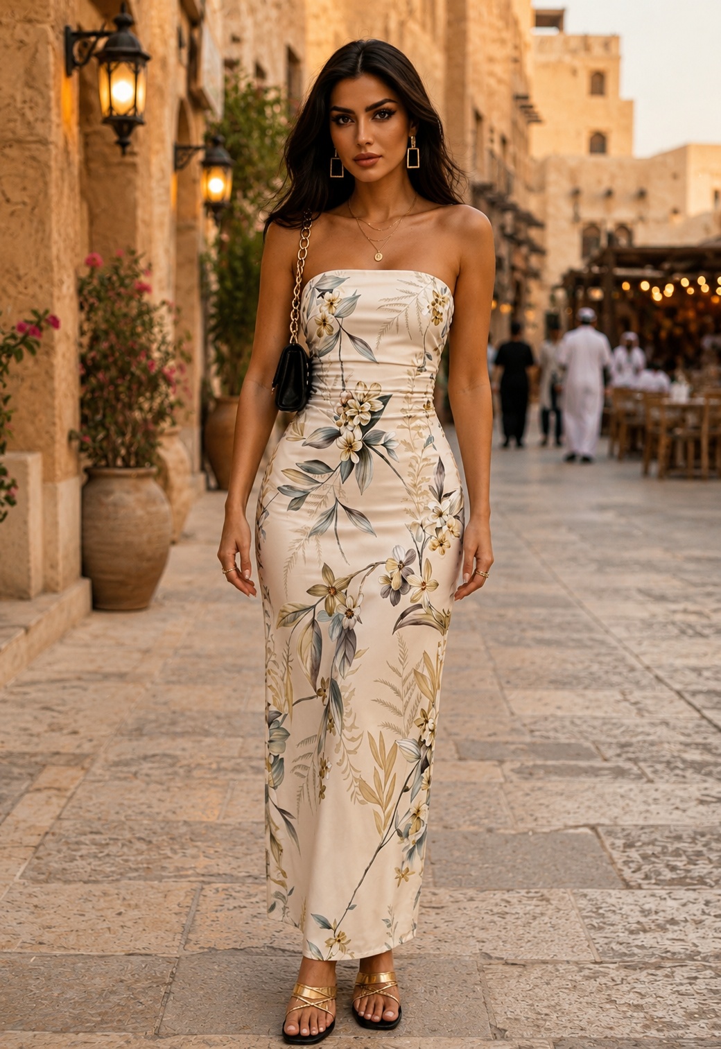 Strapless Bodycon Maxi Dress