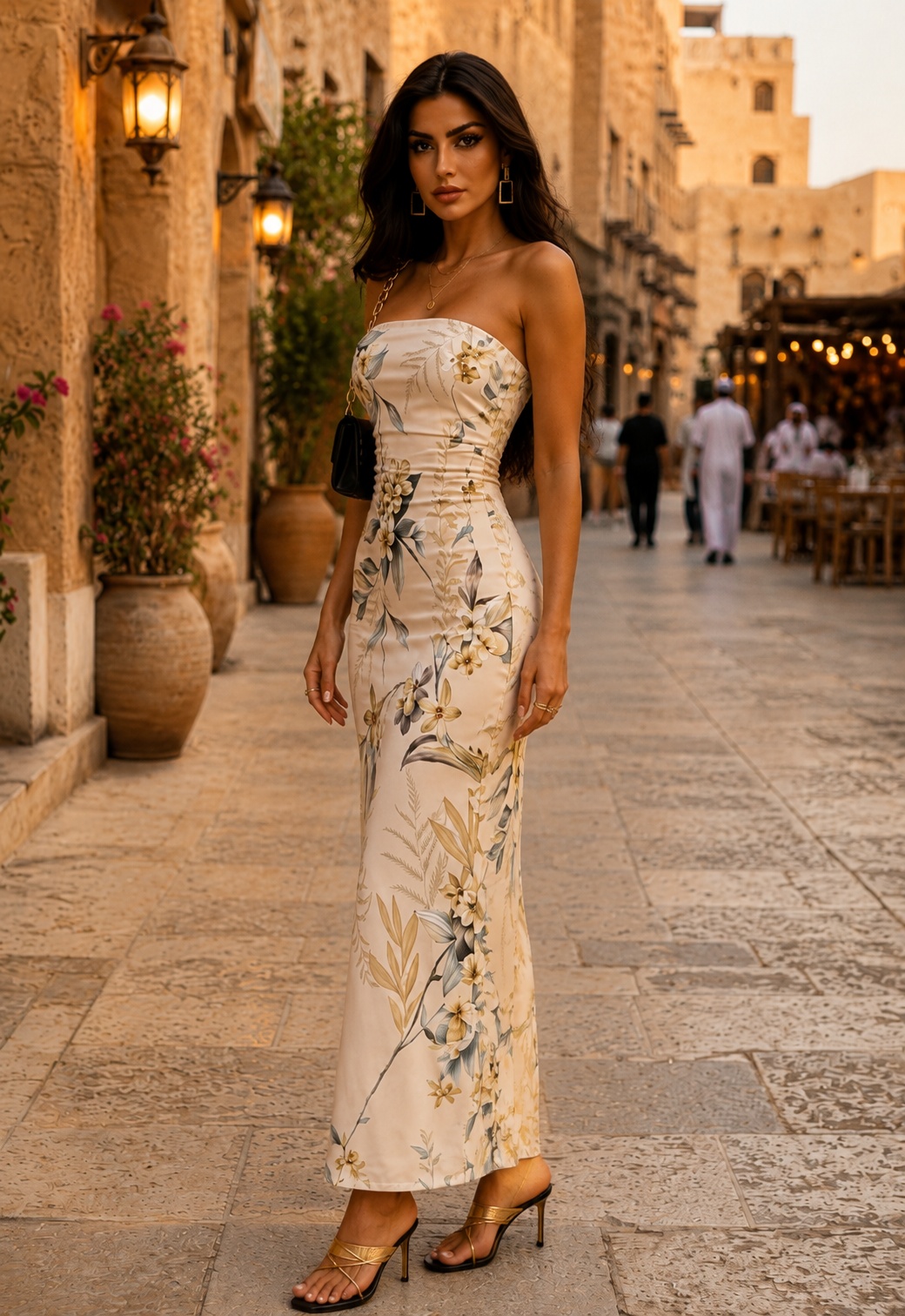 Strapless Bodycon Maxi Dress