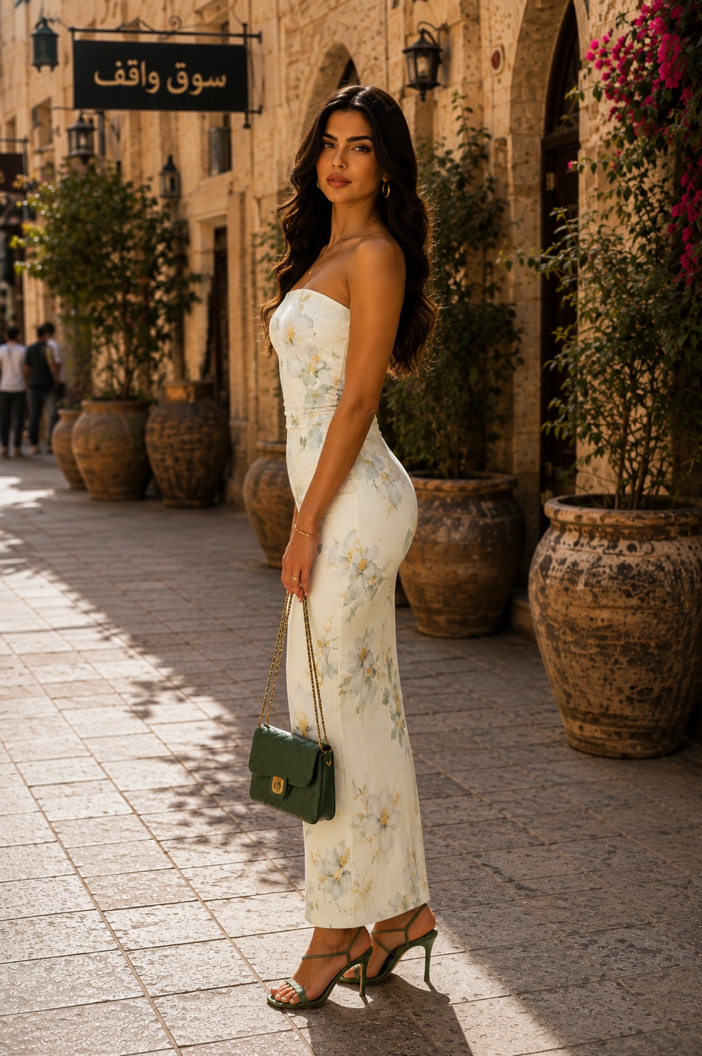 Floral Strapless Maxi Dress