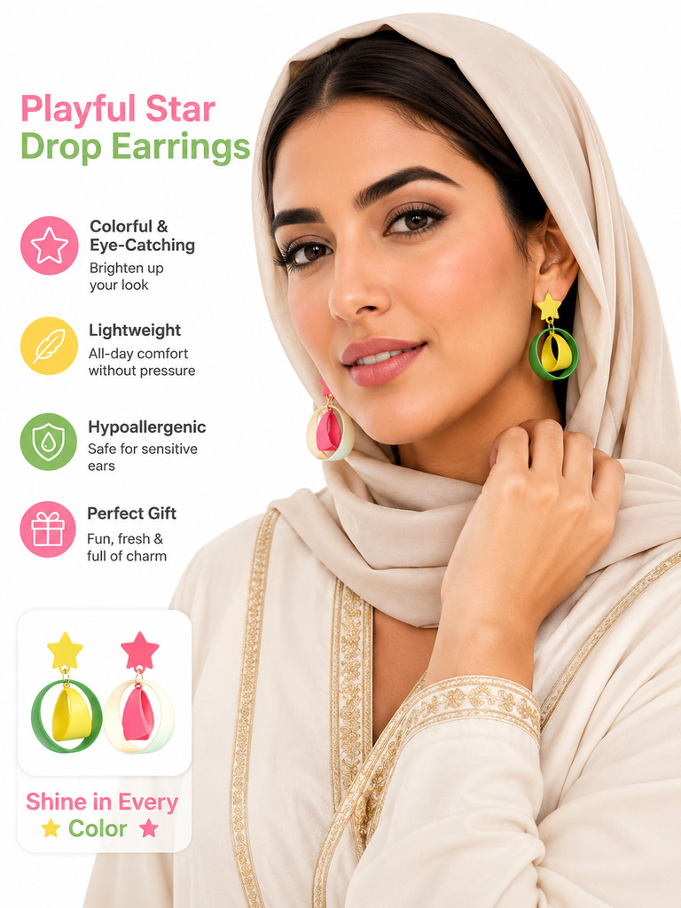 Star Drop Earrings