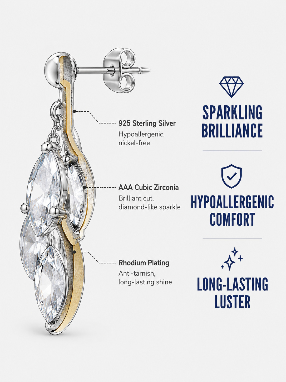 Marquise Dangle Earrings