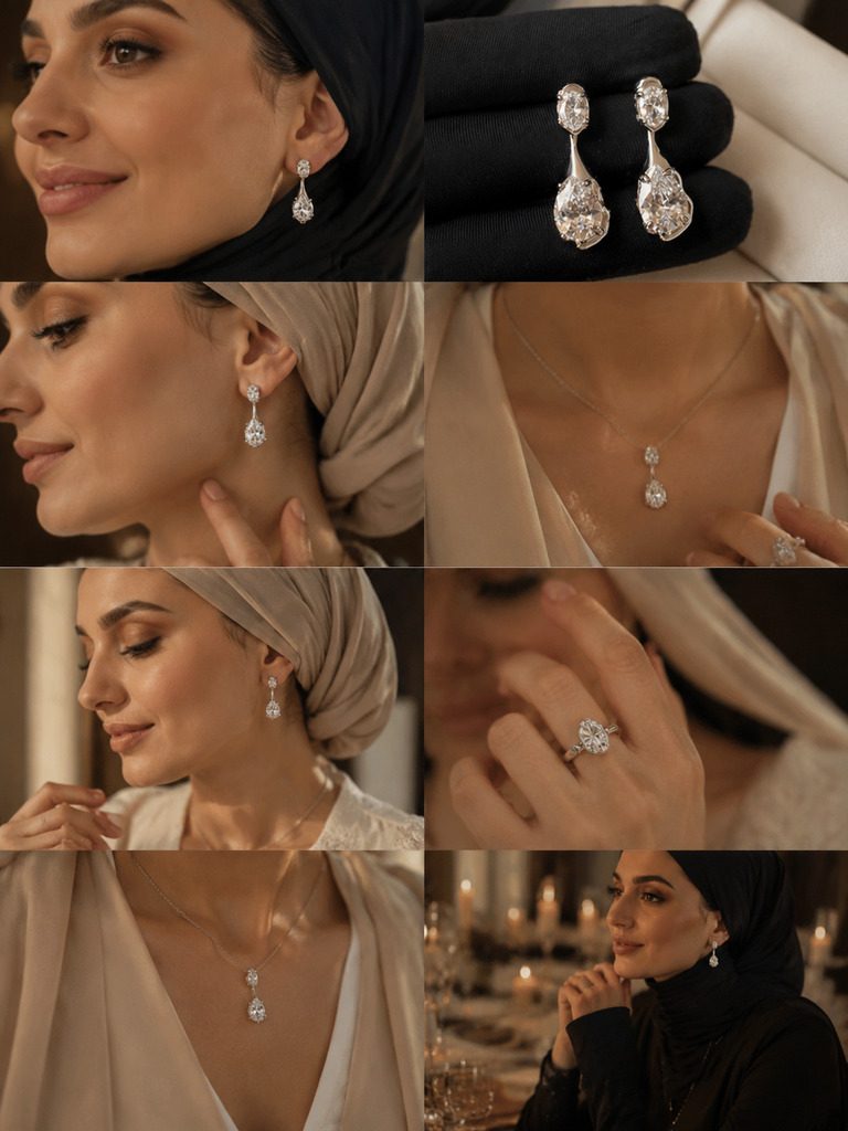 Silver Dangle Earrings with Zirconia
