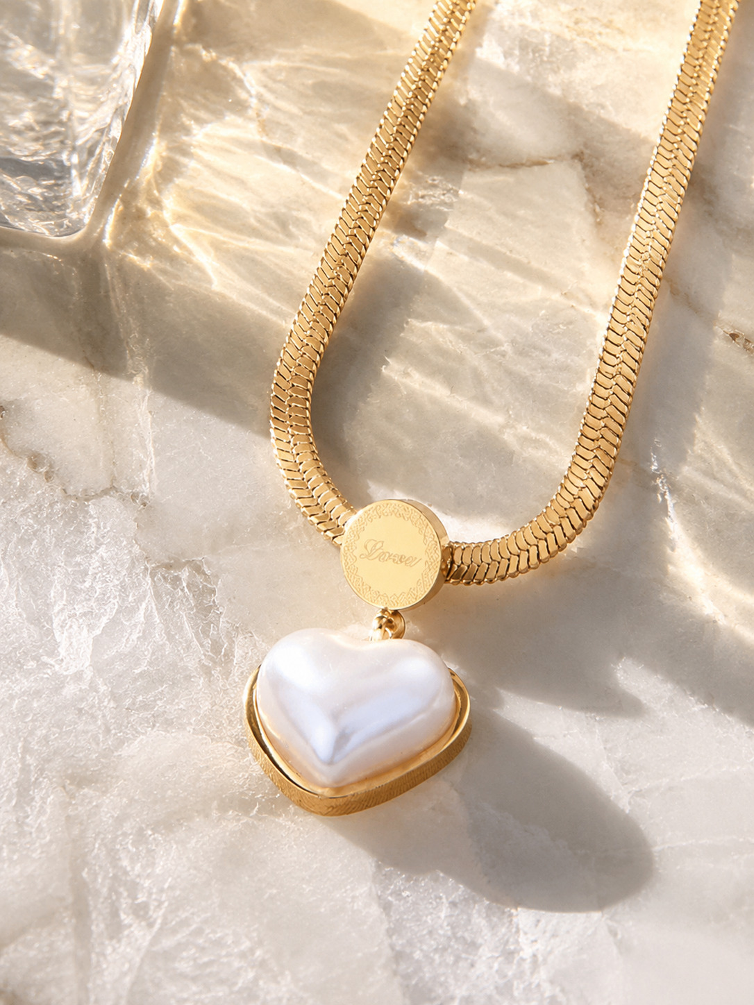 Pearl Heart Mother of Pearl Pendant Necklace