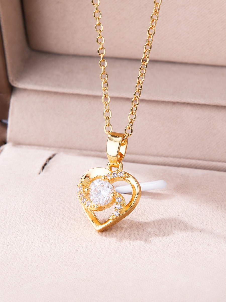 White CZ Hear Necklace