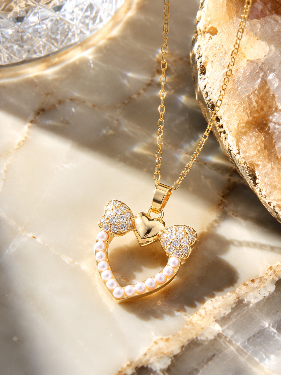 Mickey Heart Pendant Necklace