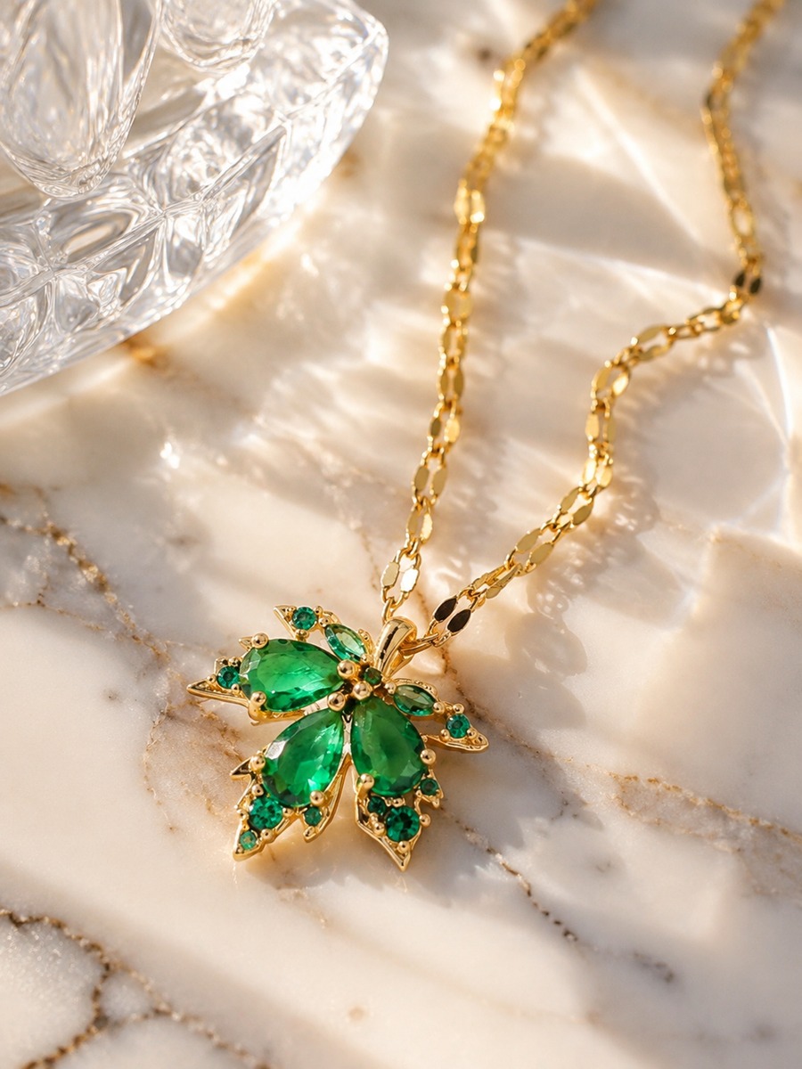 Green Flower Necklace