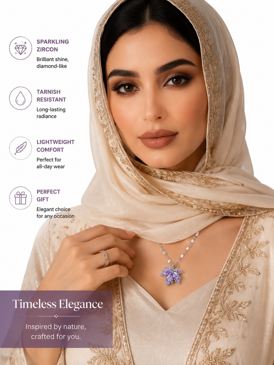 Purple Flower Necklace