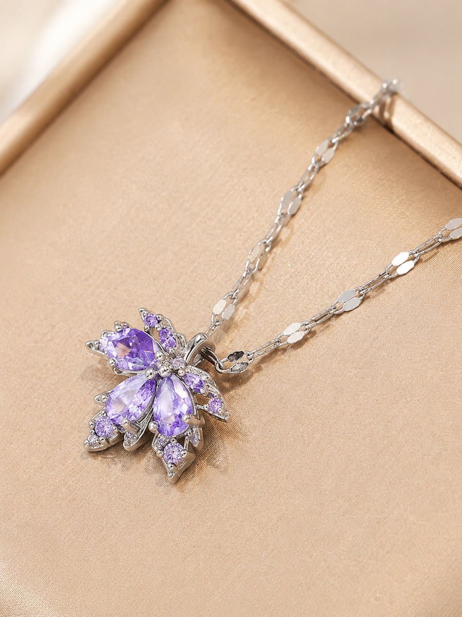 Purple Flower Necklace