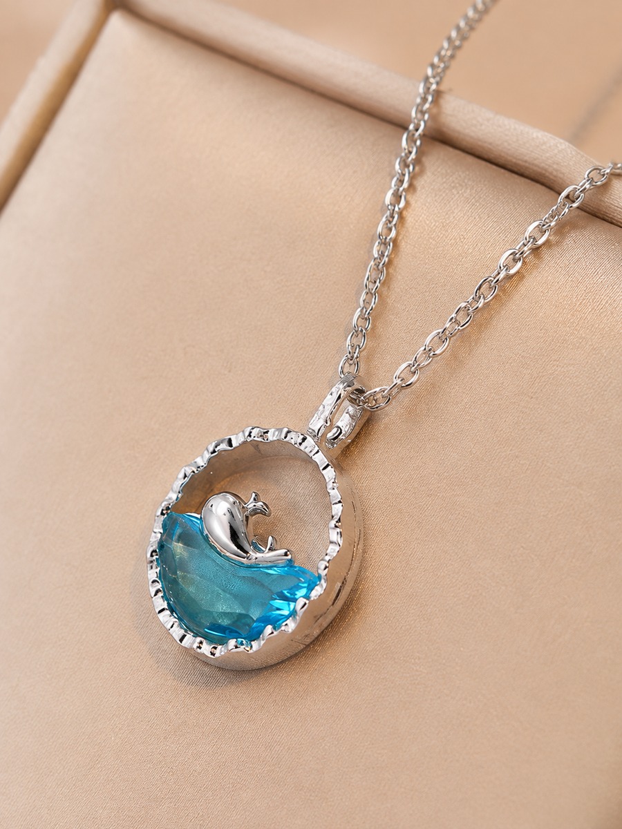 Whale and Star Ocean Charm Necklace