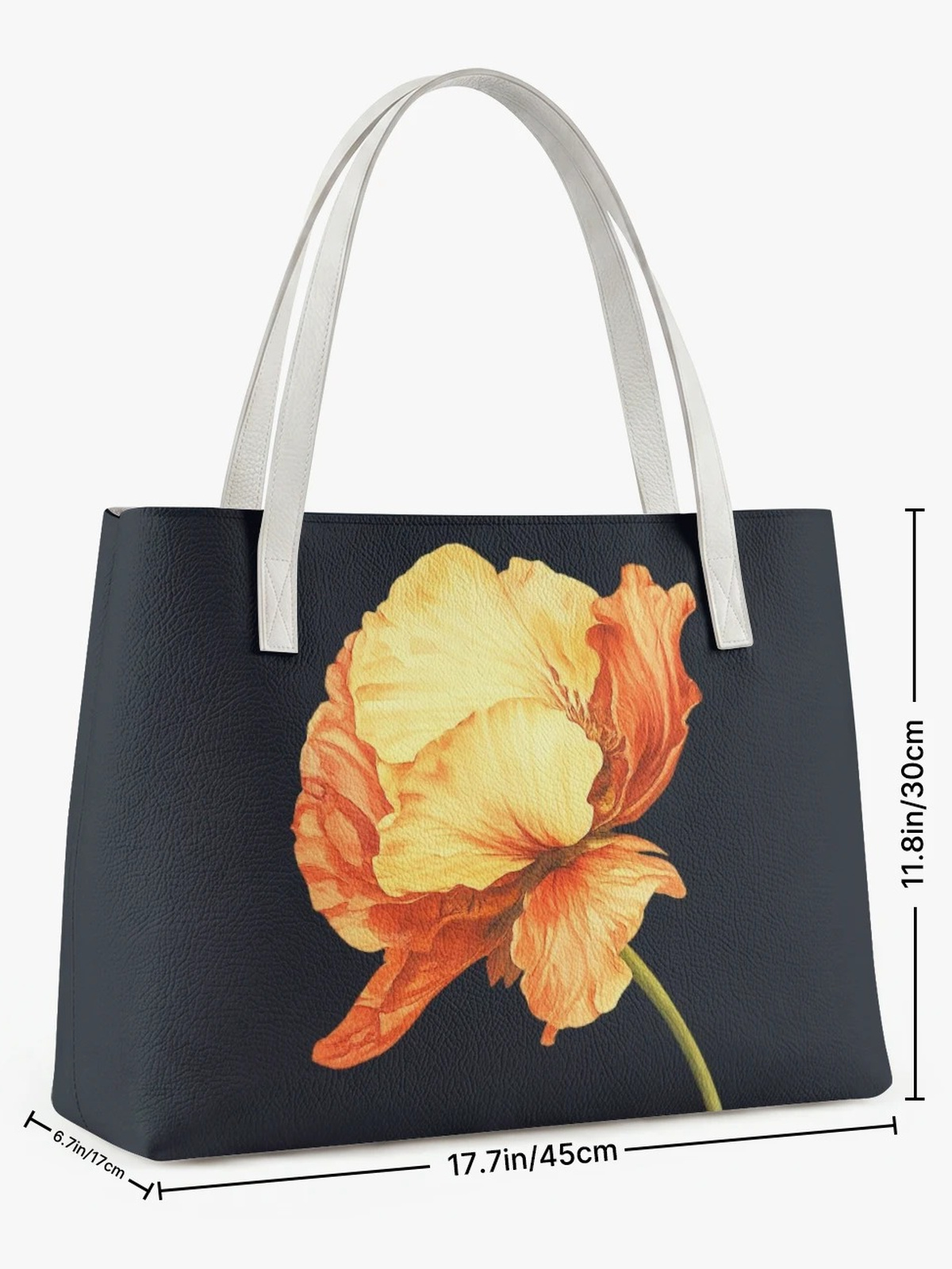 Black Printed Tote 