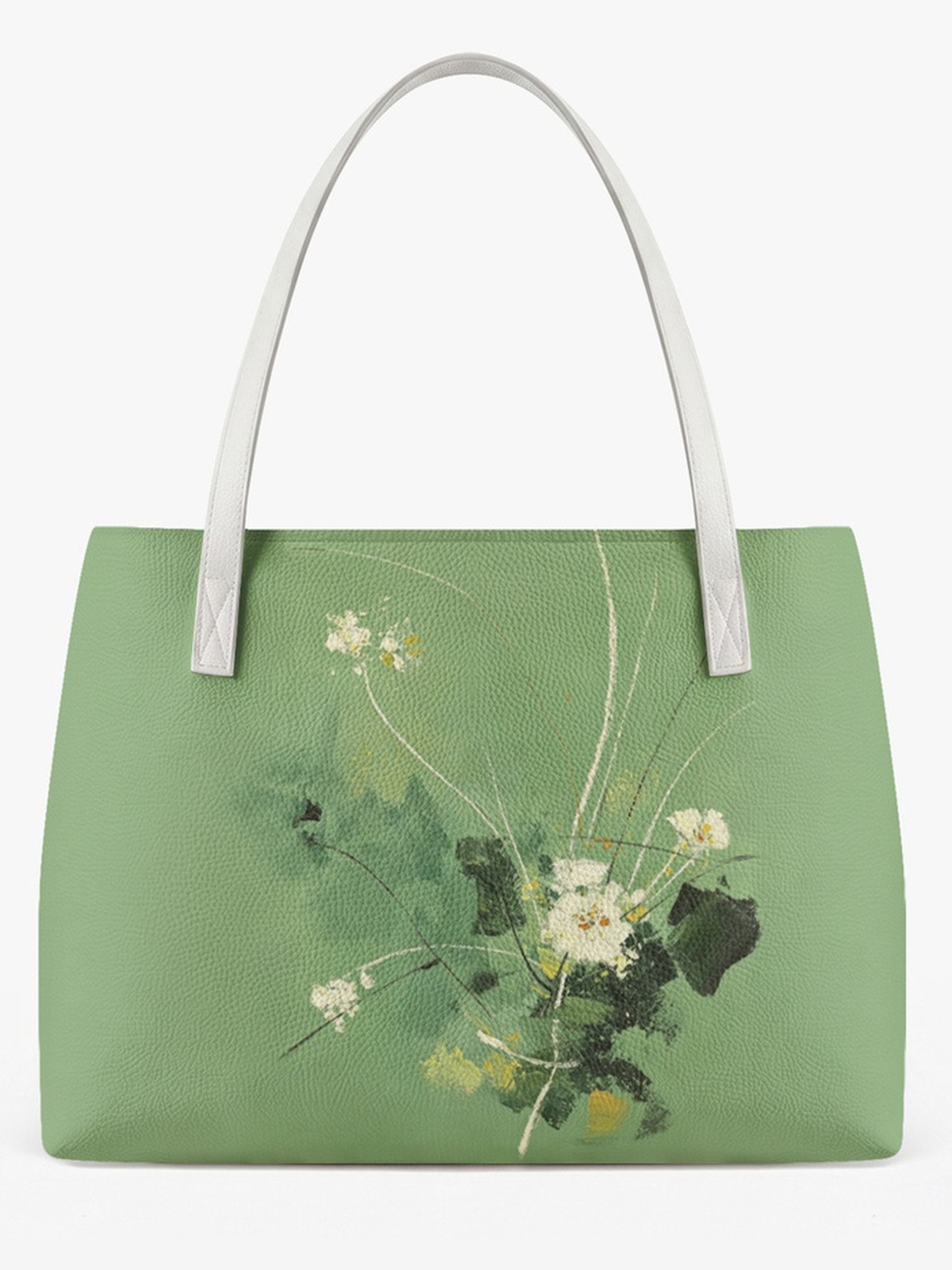 Green Printed Tote 