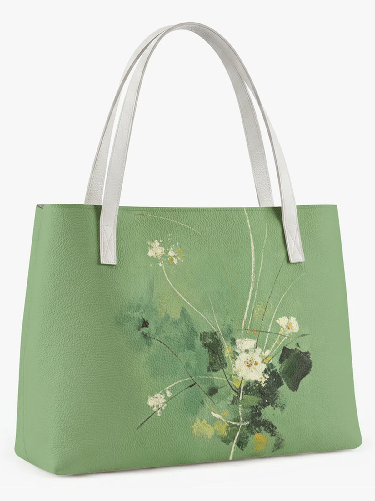 Green Printed Tote 